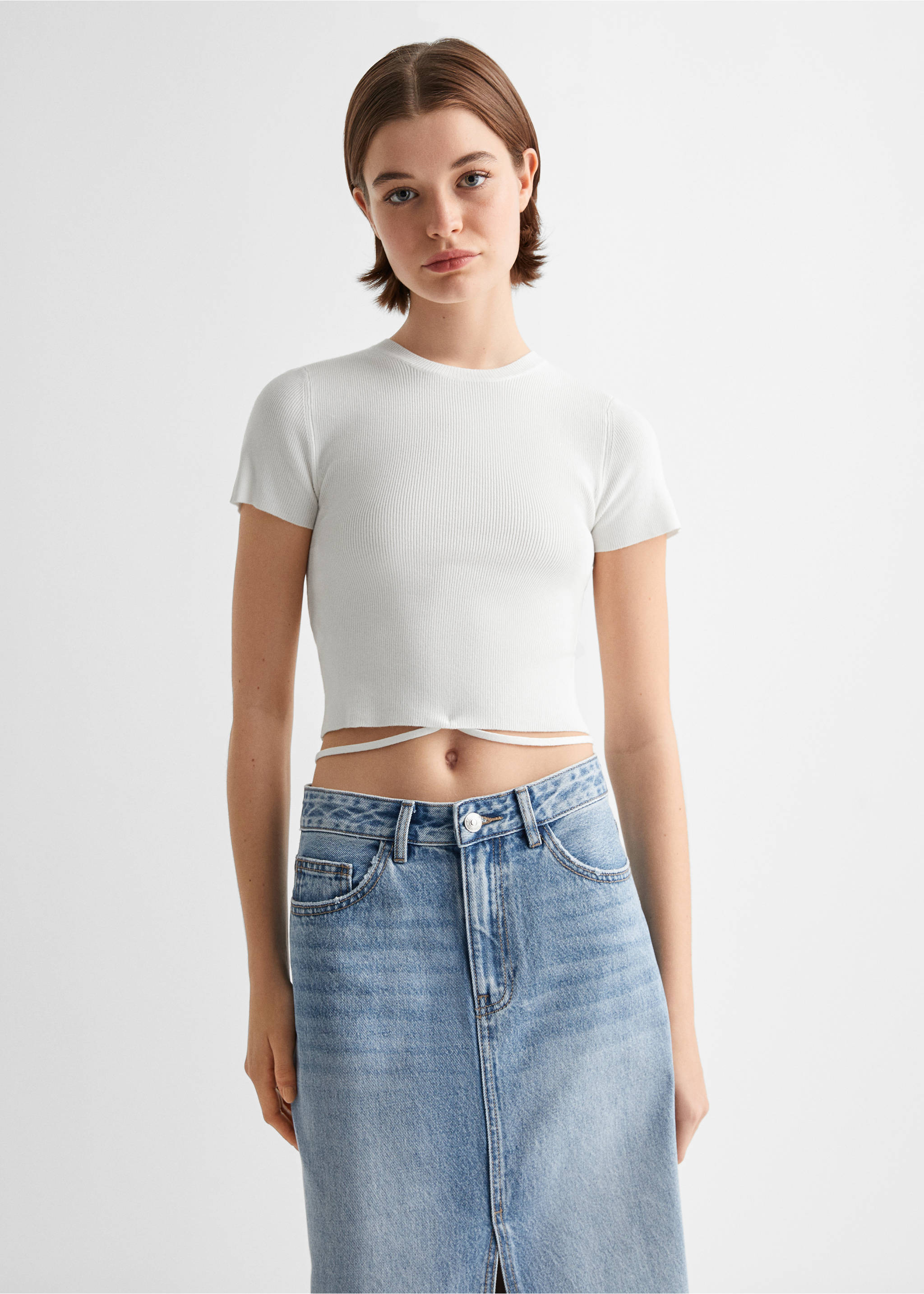 Knitted t-shirt with box - Medium plane, Off White. Ref: 67062914-00.