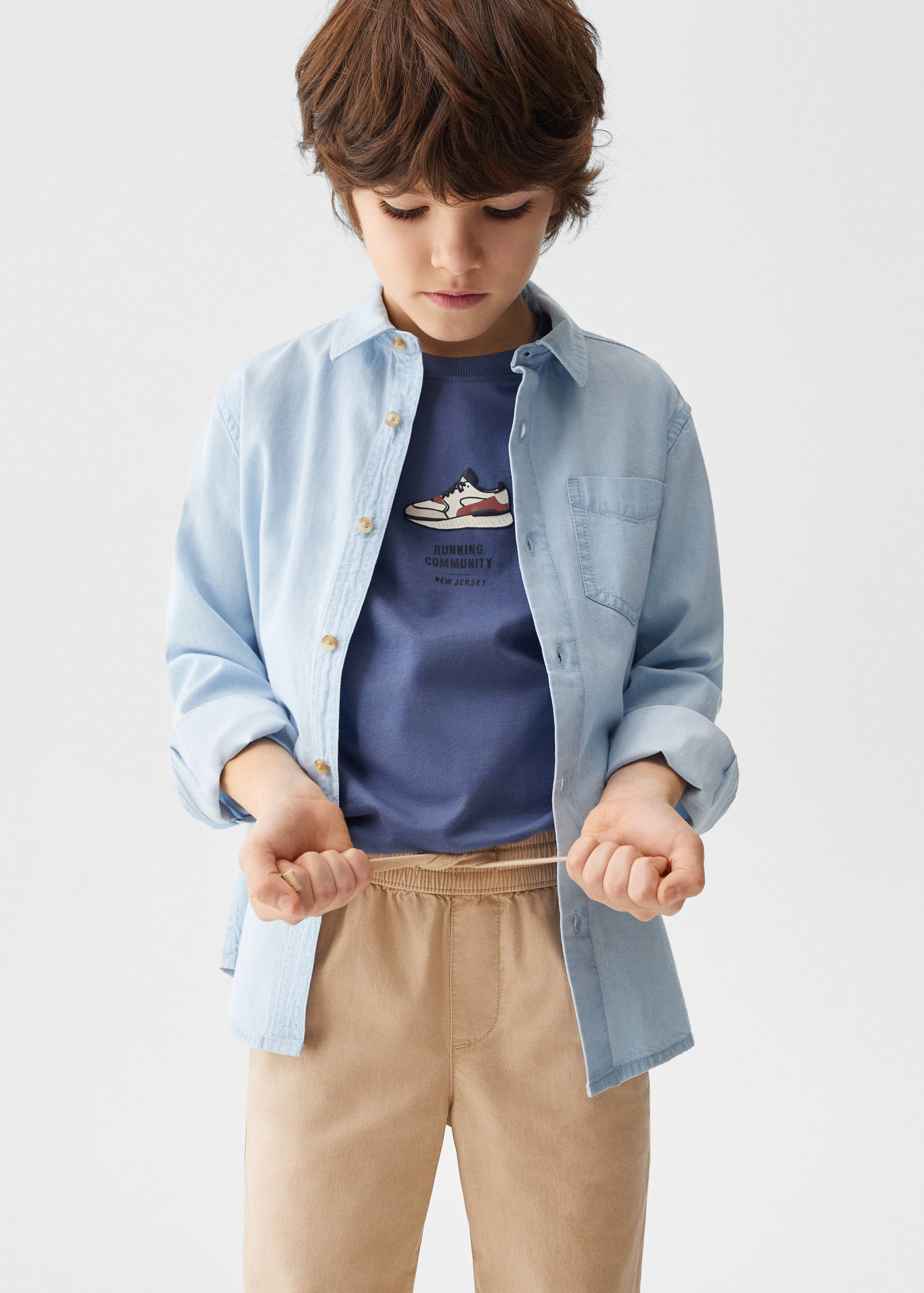 Jogger-Hose aus Baumwolle - Mittlere Ansicht