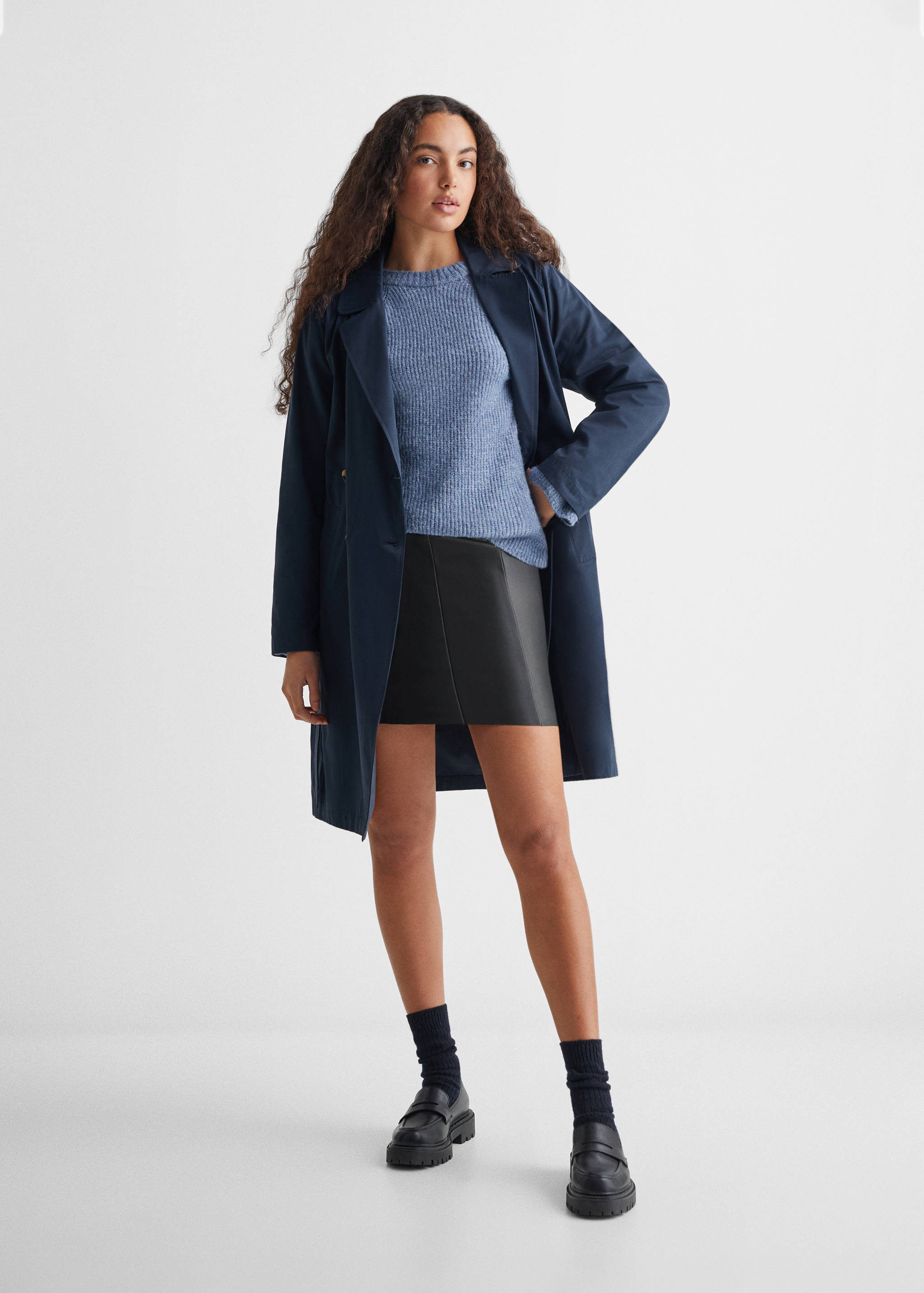 Faux-leather skirt - General plane