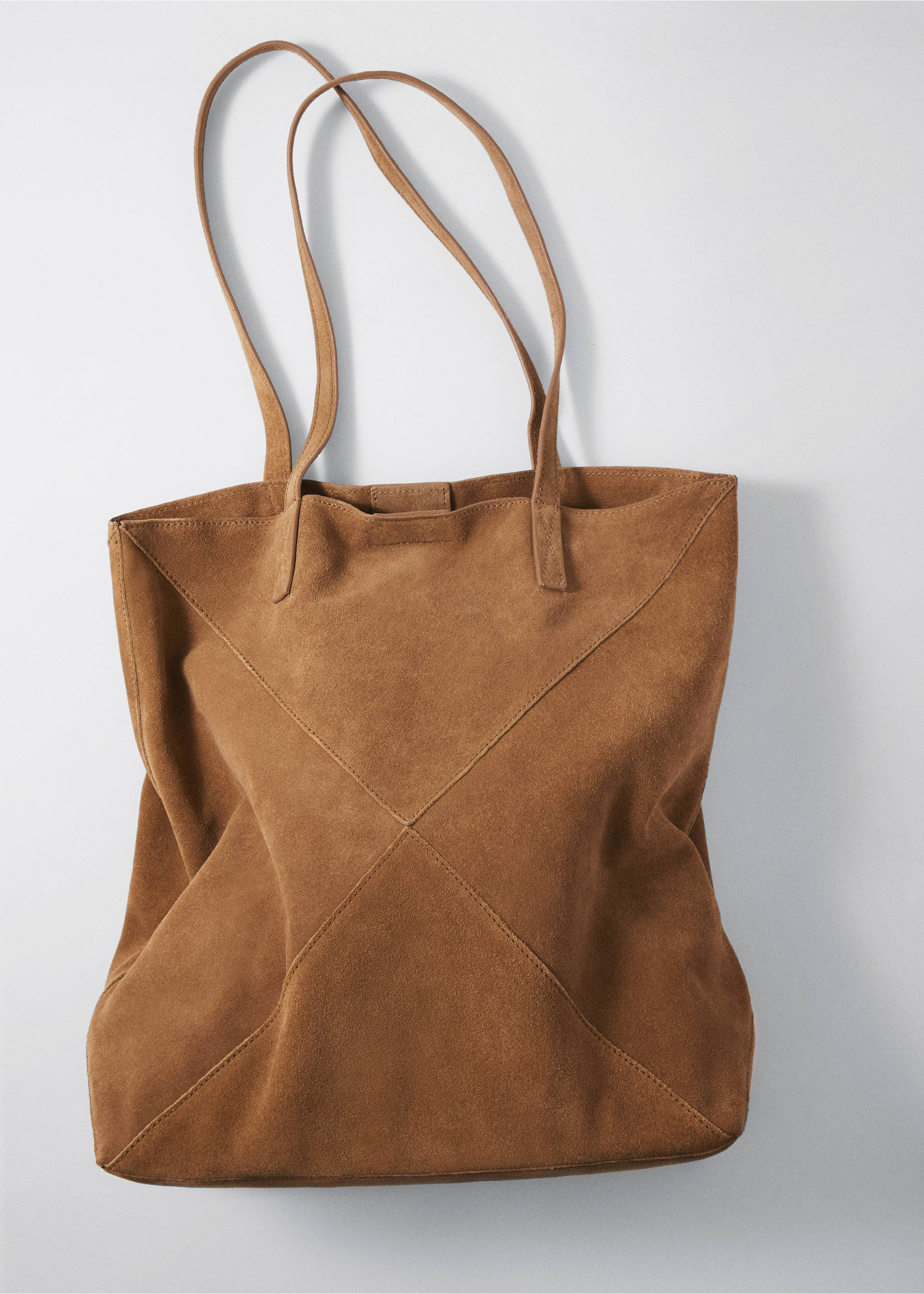 Leather shopper bag - Details of the article 8, Medium Brown. Ref: 67062919-00.