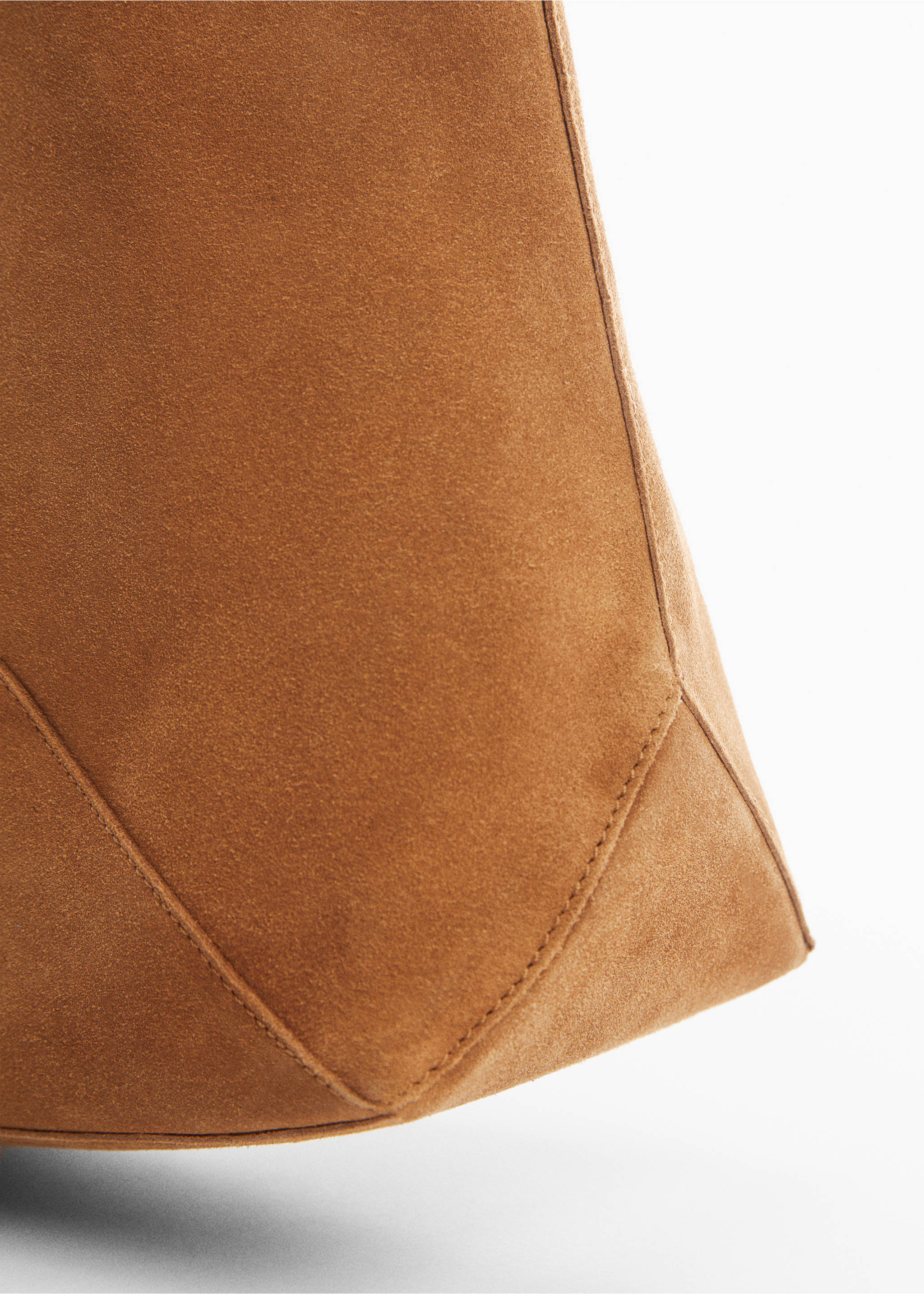 Leather shopper bag - Details of the article 1, Medium Brown. Ref: 67062919-00.