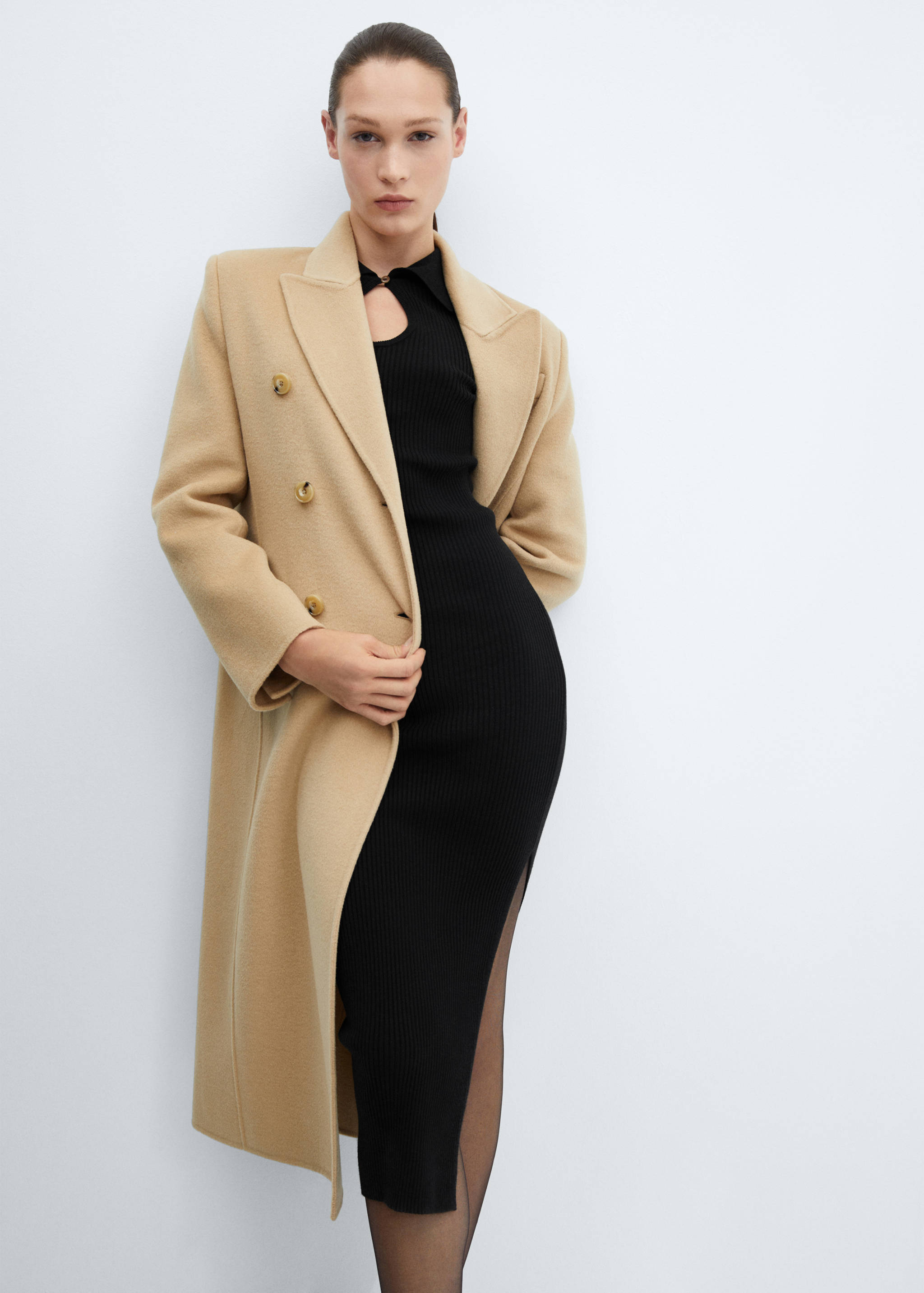 Robe fendue maille côtelée - Détail de l'article 4