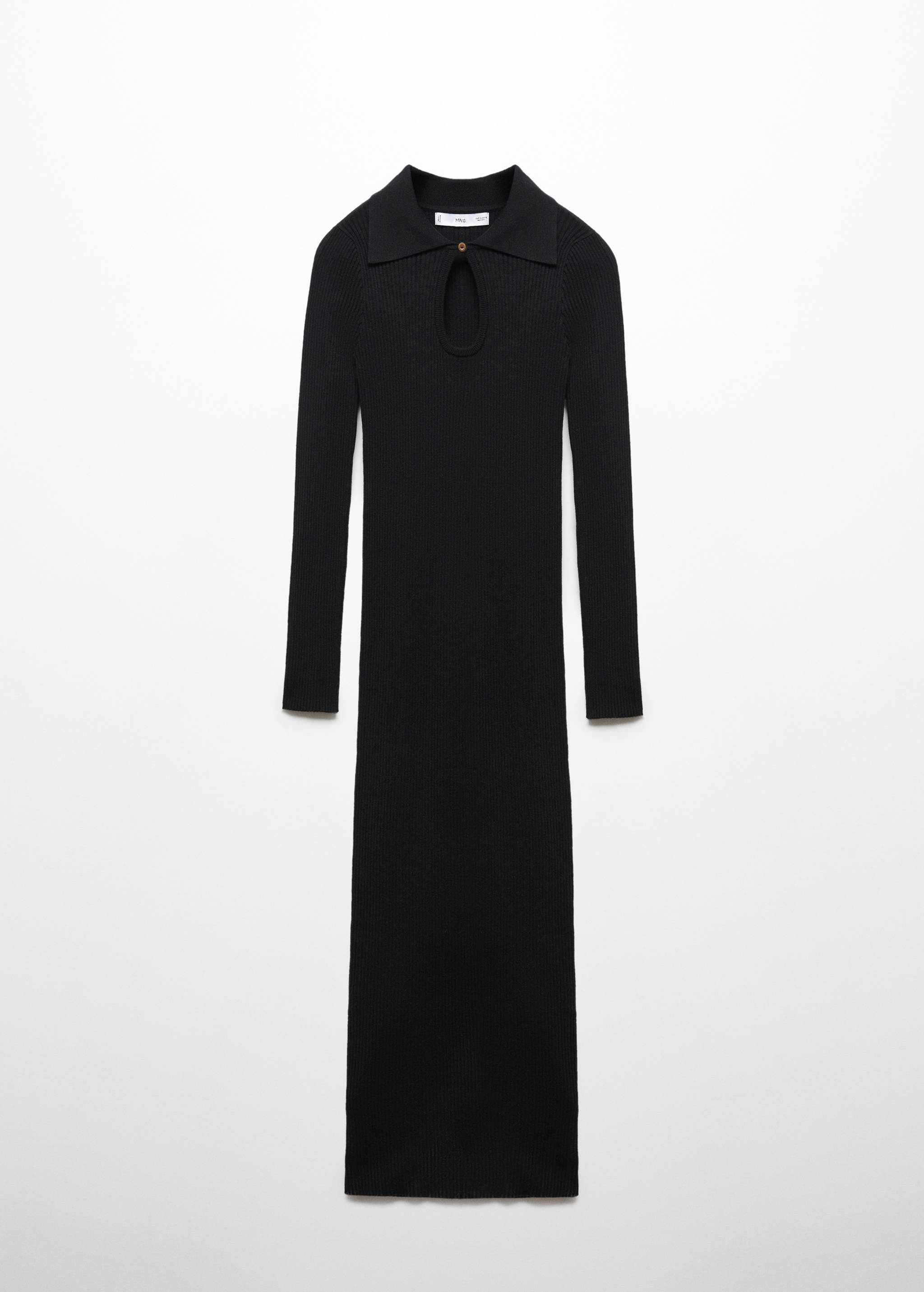 Robe fendue maille côtelée - Article sans modèle