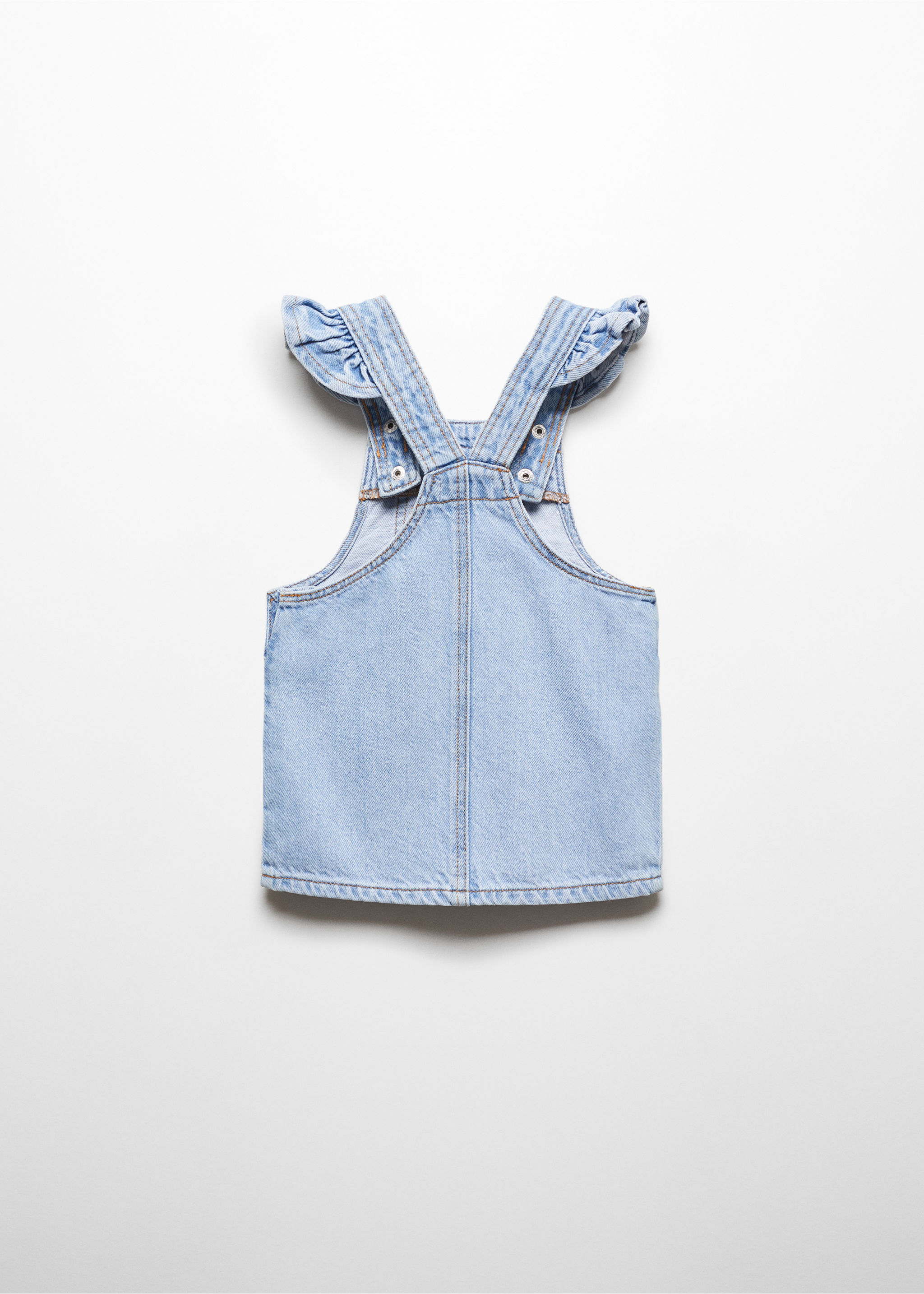 Robe chasuble denim volants - Verso de l’article
