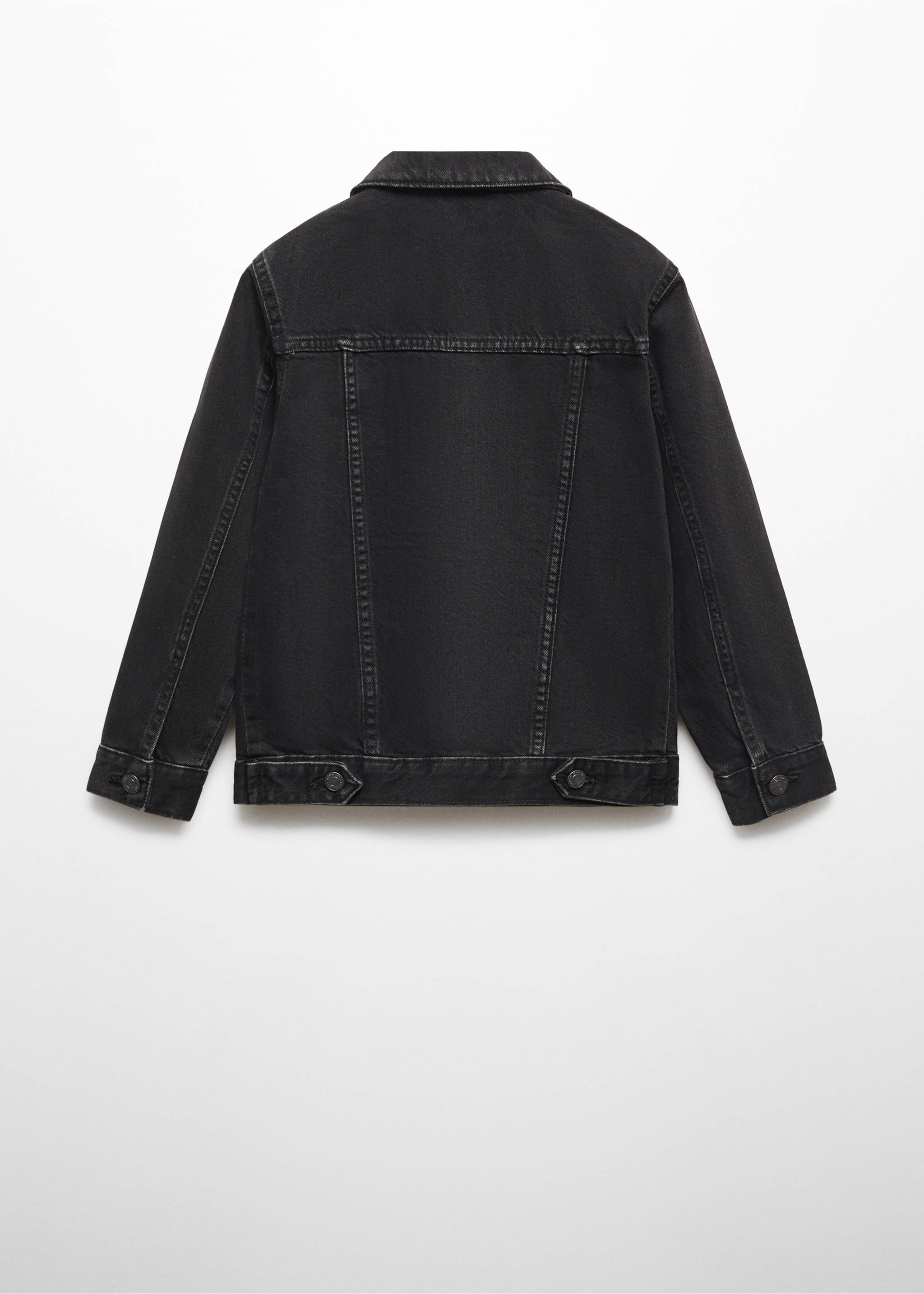 Pockets denim jacket - Reverse of the article, Black denim. Ref: 67063266-00.