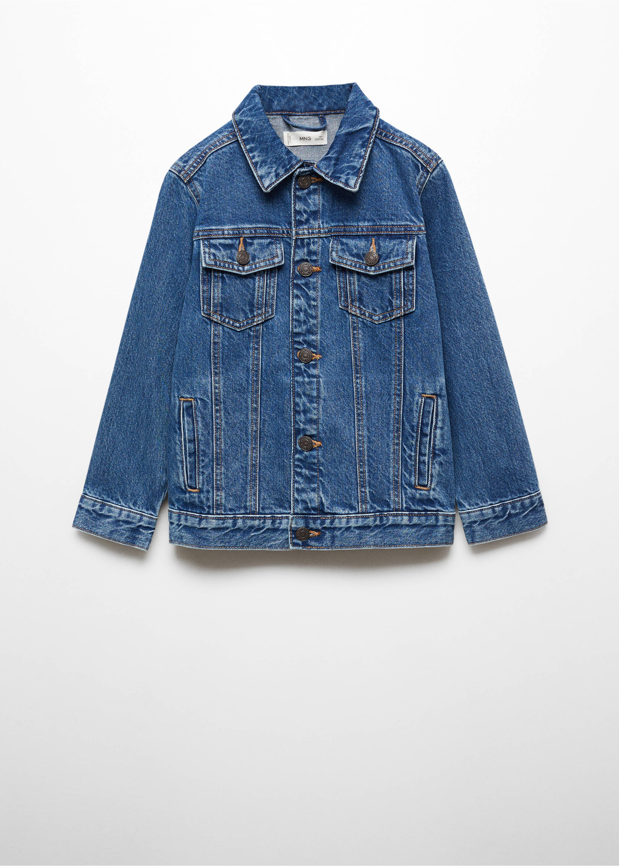 Pockets denim jacket - Article without model, Dark Blue. Ref: 67063266-00.