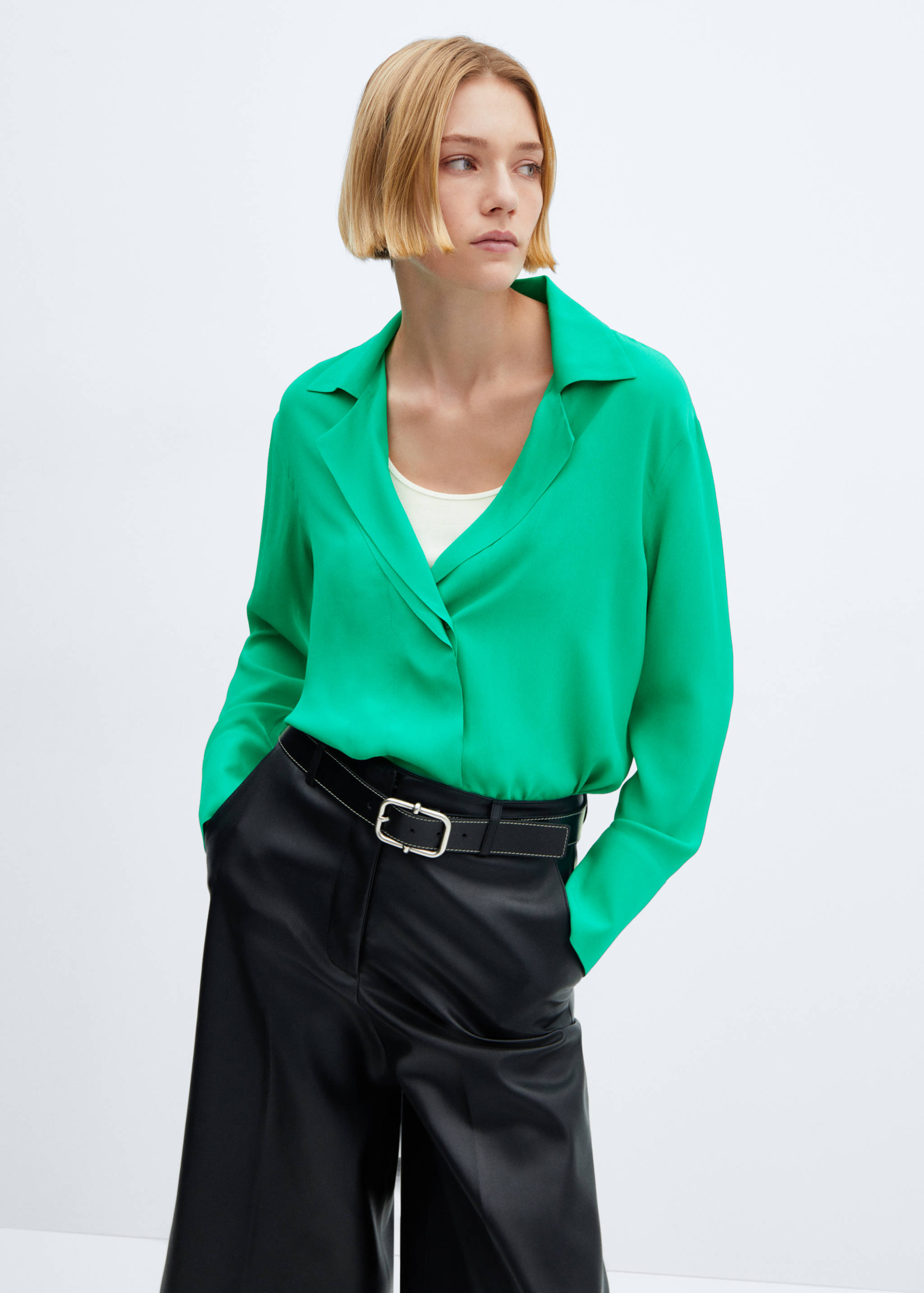 Camp-collar shirt - Medium plane