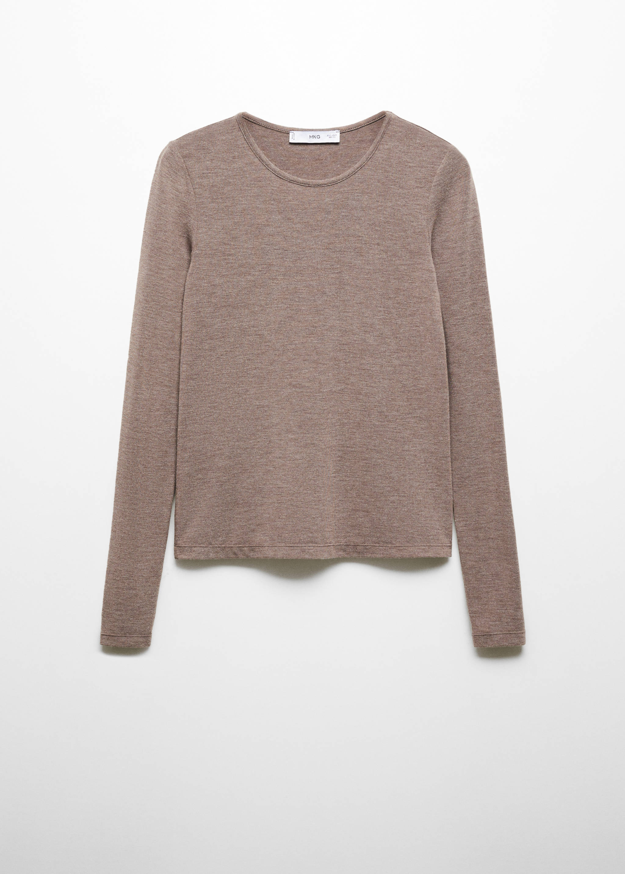 Round-neck knitted t-shirt - Article without model