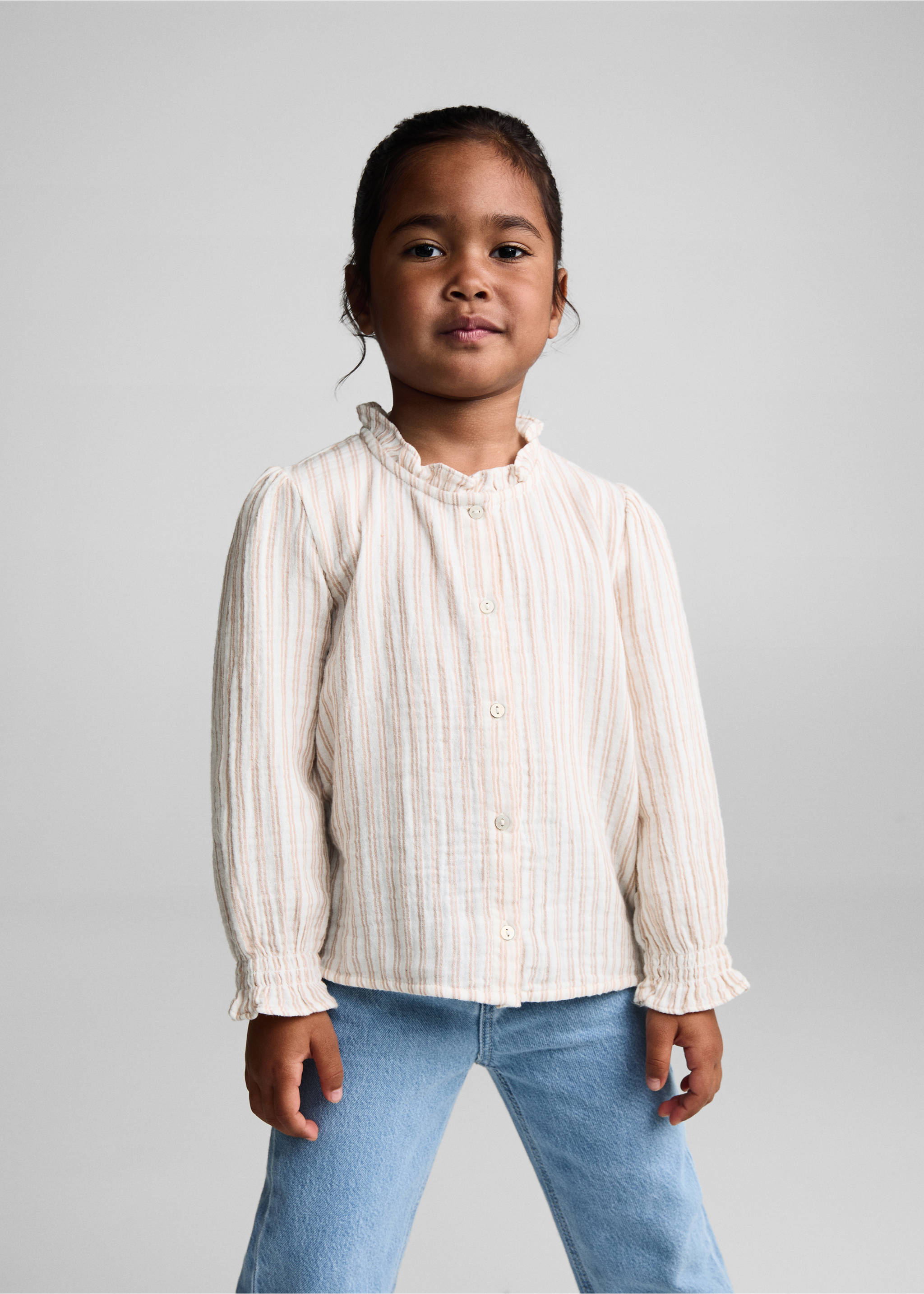 Striped cotton shirt - Medium plane, Off White. Ref: 67063684-00.