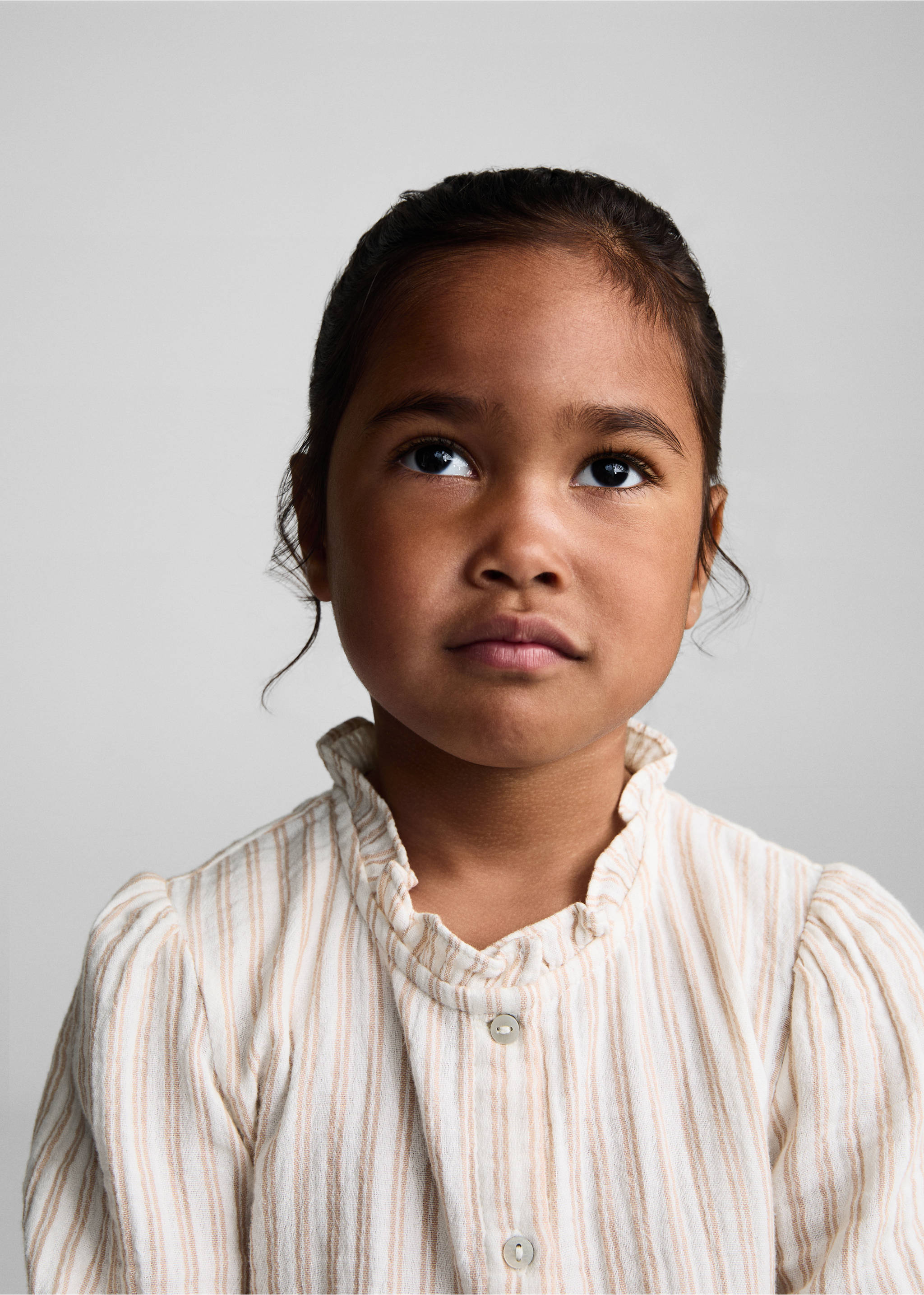 Striped cotton shirt - Details of the article 1, Off White. Ref: 67063684-00.