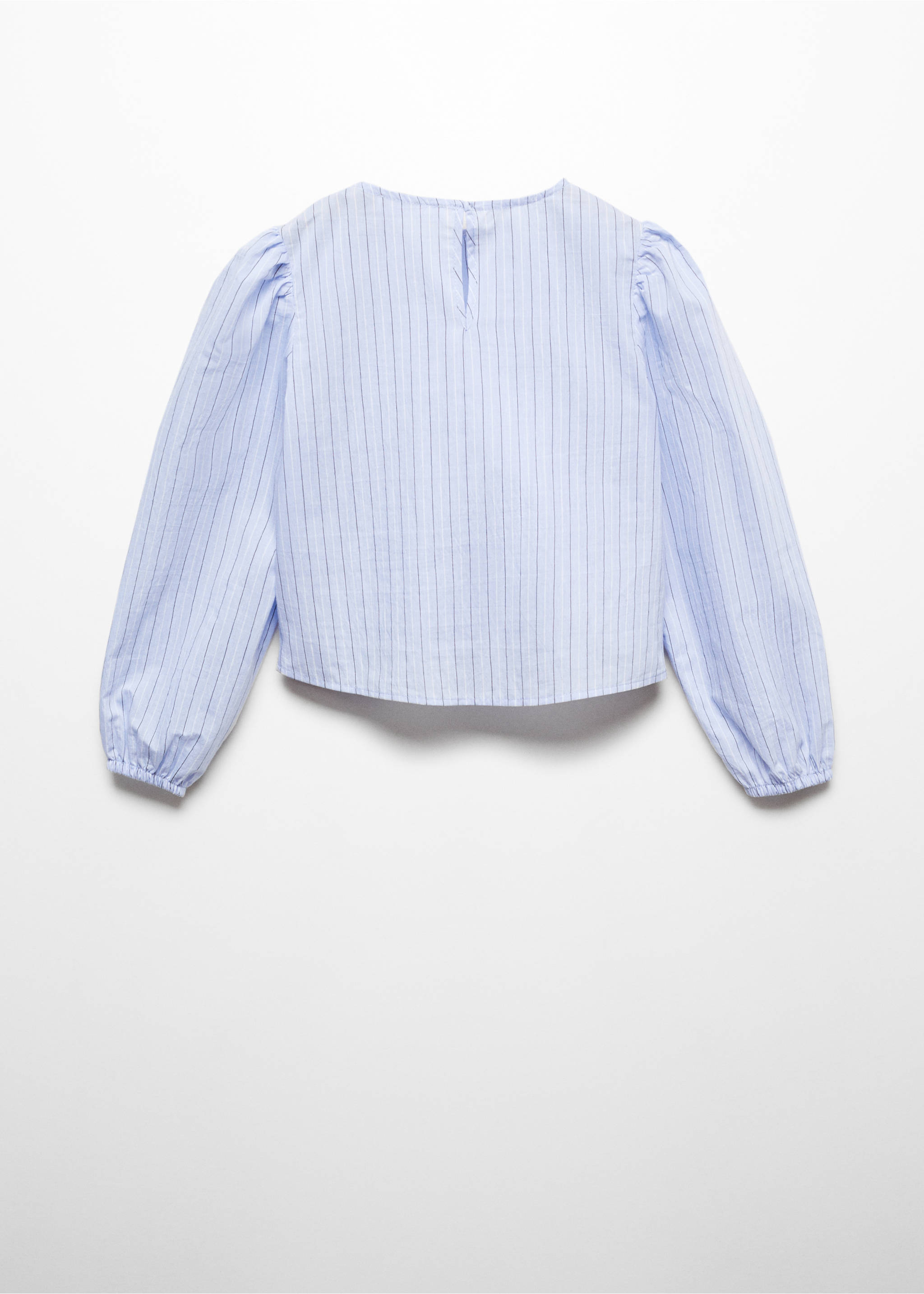 Striped bow blouse - Reverse of the article, Blue. Ref: 67063686-00.