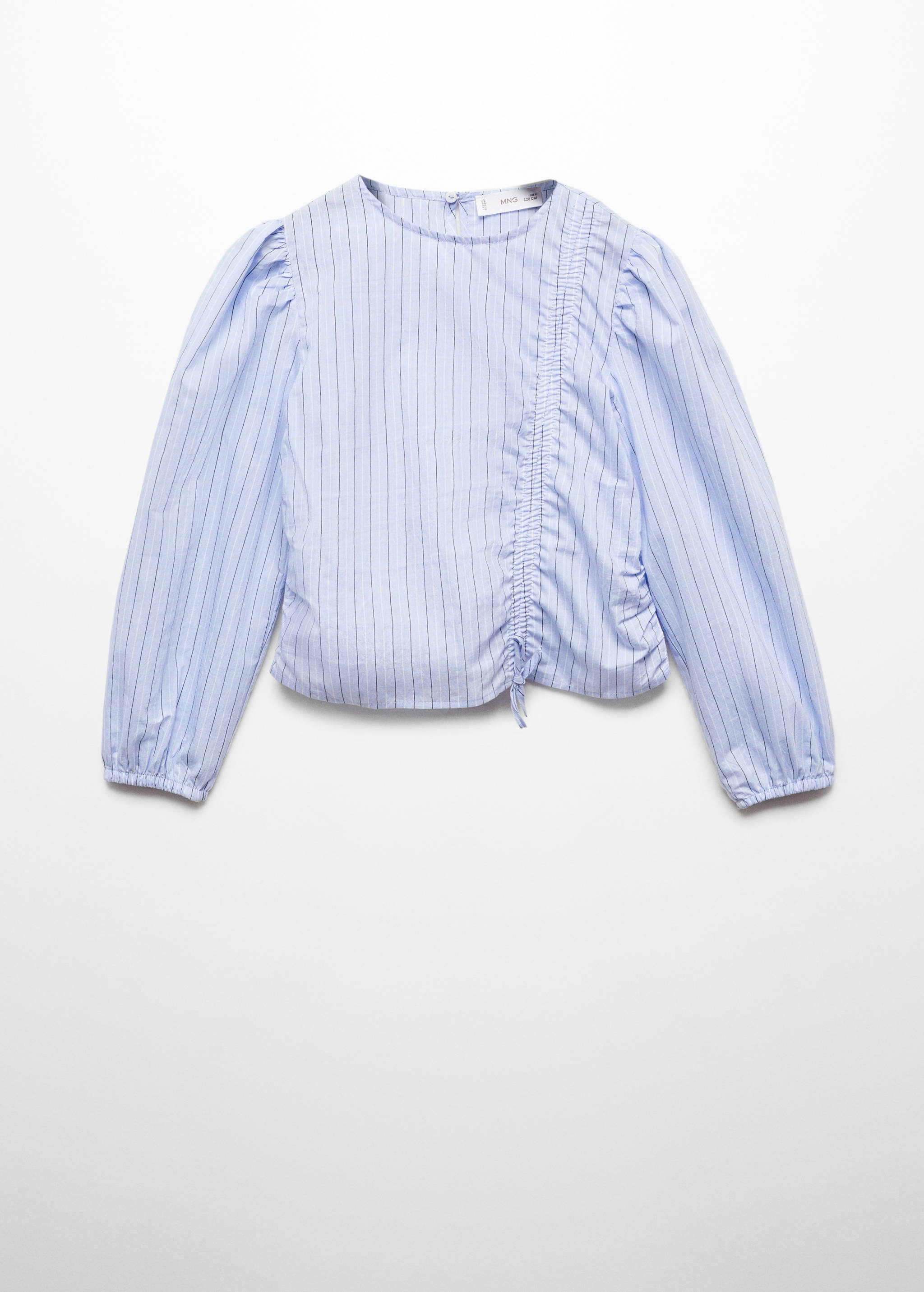 Stripet bluse med sløyfe - Artikkel uten modell