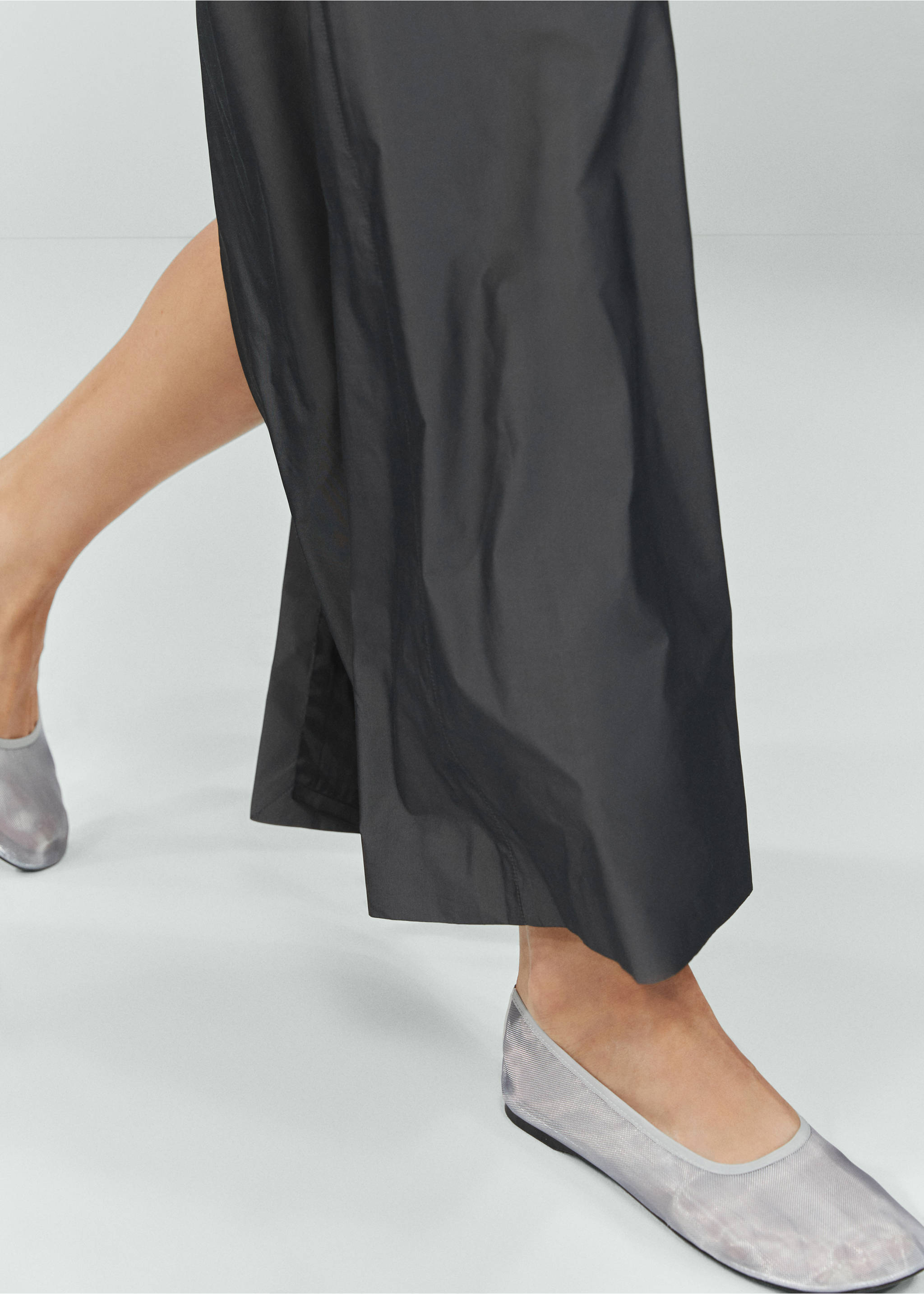 Semi-transparent mesh ballet flats - General plane, Silver. Ref: 67063694-00.