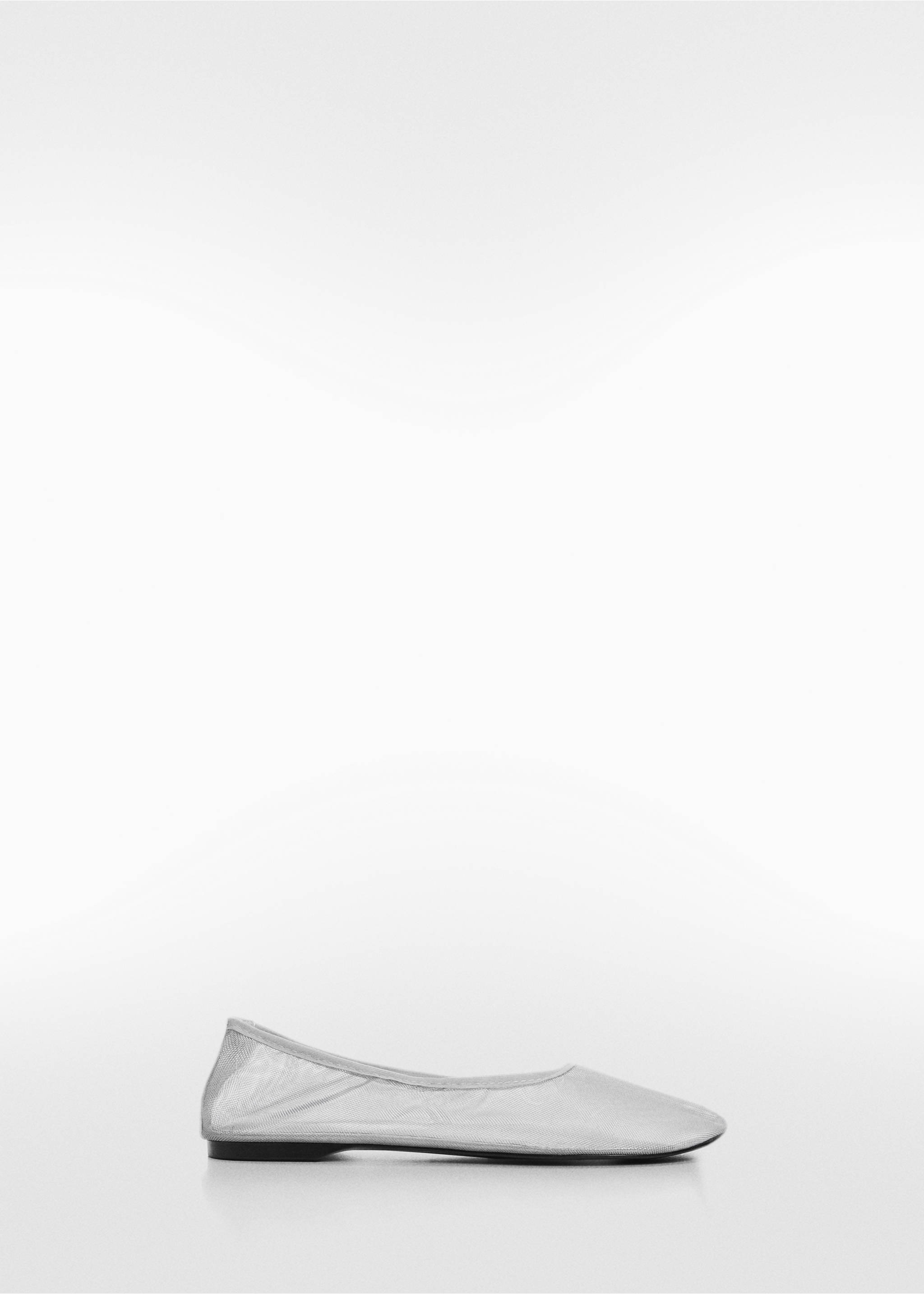 Semi-transparent mesh ballet flats - Article without model, Silver. Ref: 67063694-00.