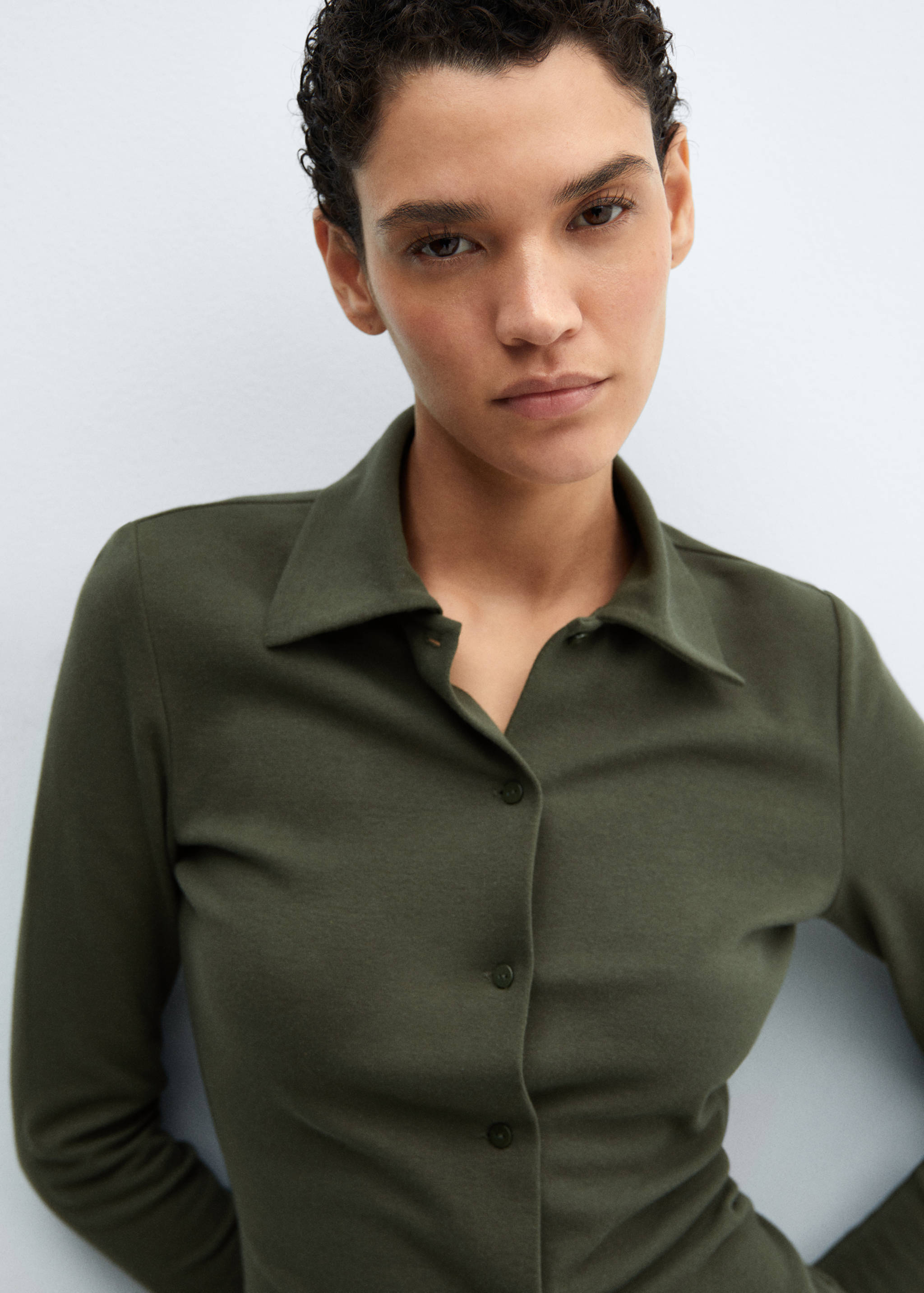 Cotton knit shirt - Details of the article 1