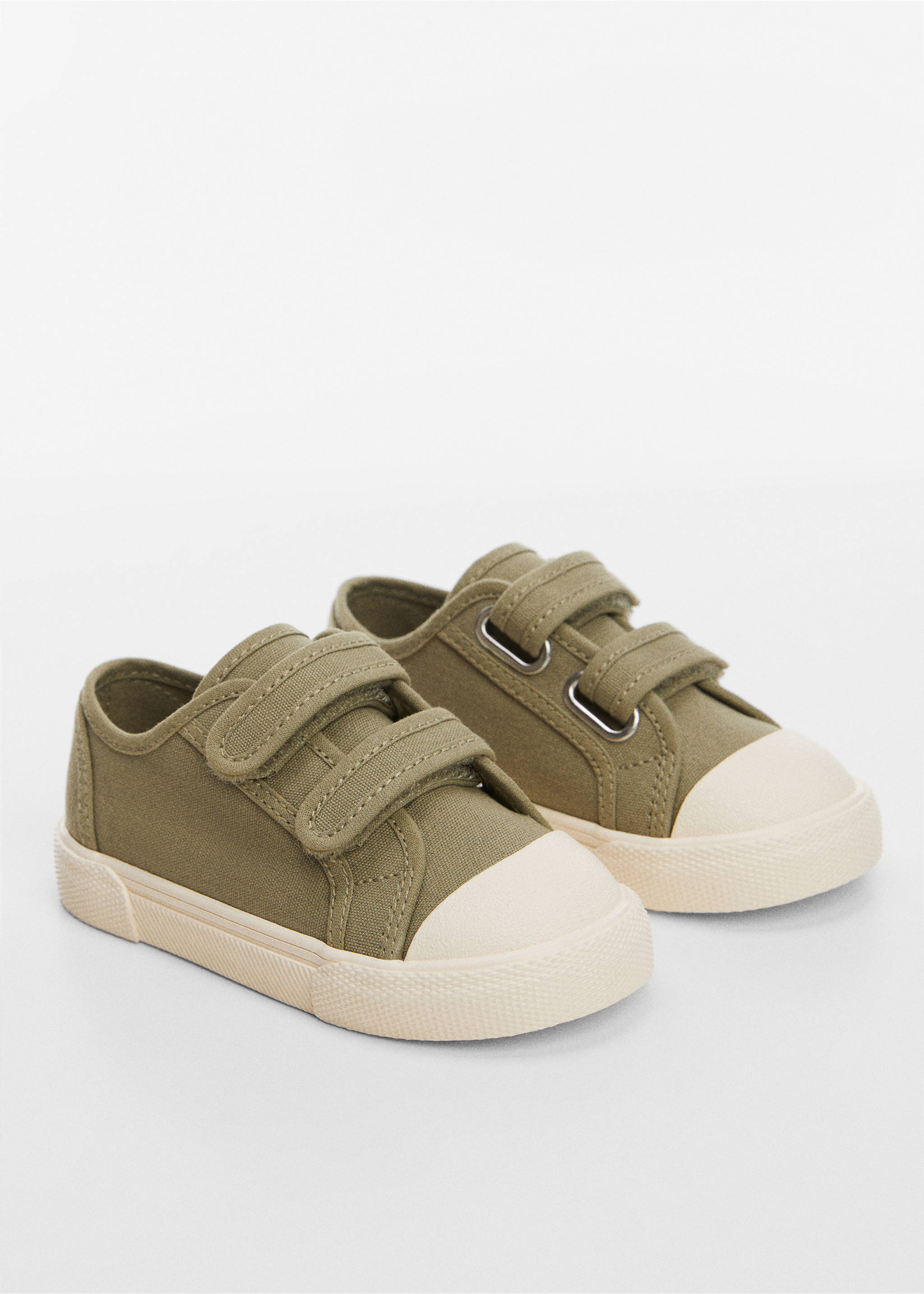 Velcro fastening sneakers - Medium plane, Khaki. Ref: 67064014-00.