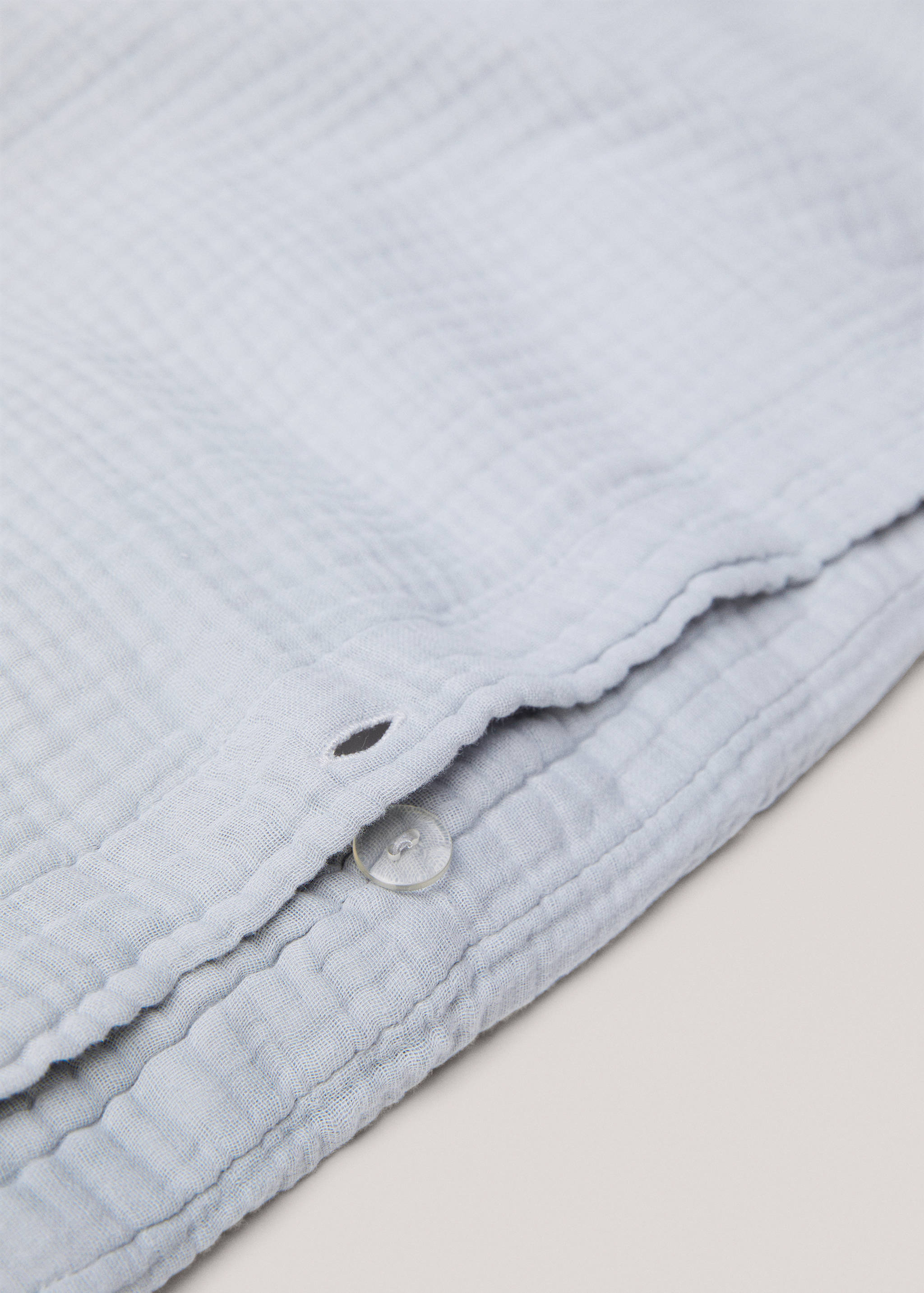 Cotton gauze duvet cover for king bed - Details of the article 3