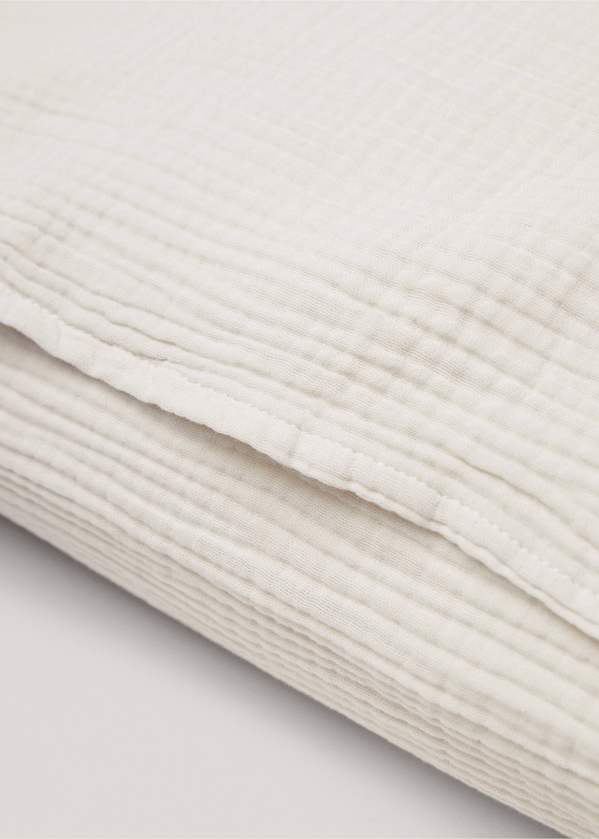 Cotton gauze pillow case 50x75cm (Pack of 2) - Details of the article 2, Light/Pastel Grey. Ref: 67064017-00.