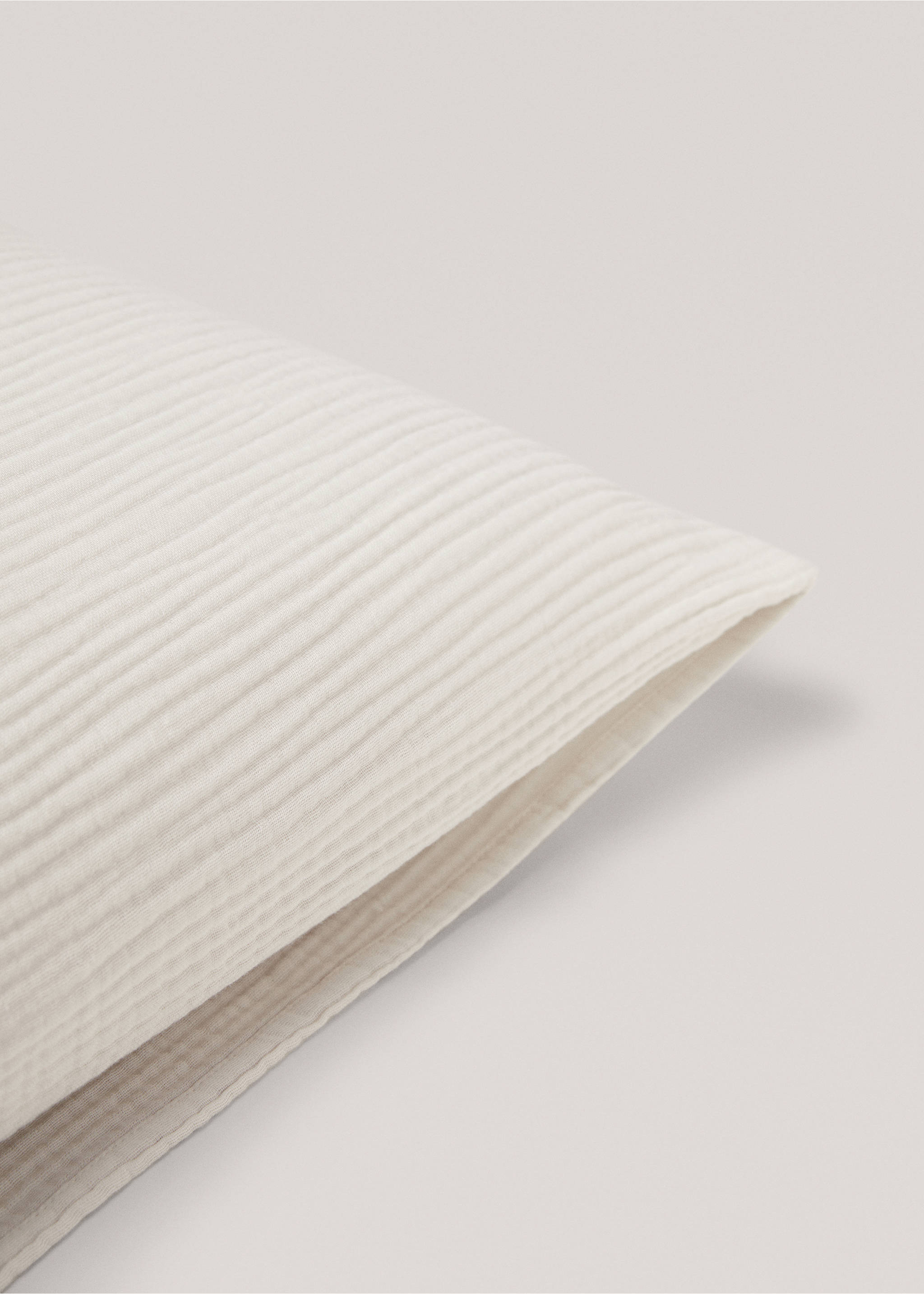 Cotton gauze pillow case 50x75cm (Pack of 2) - Details of the article 3, Light/Pastel Grey. Ref: 67064017-00.