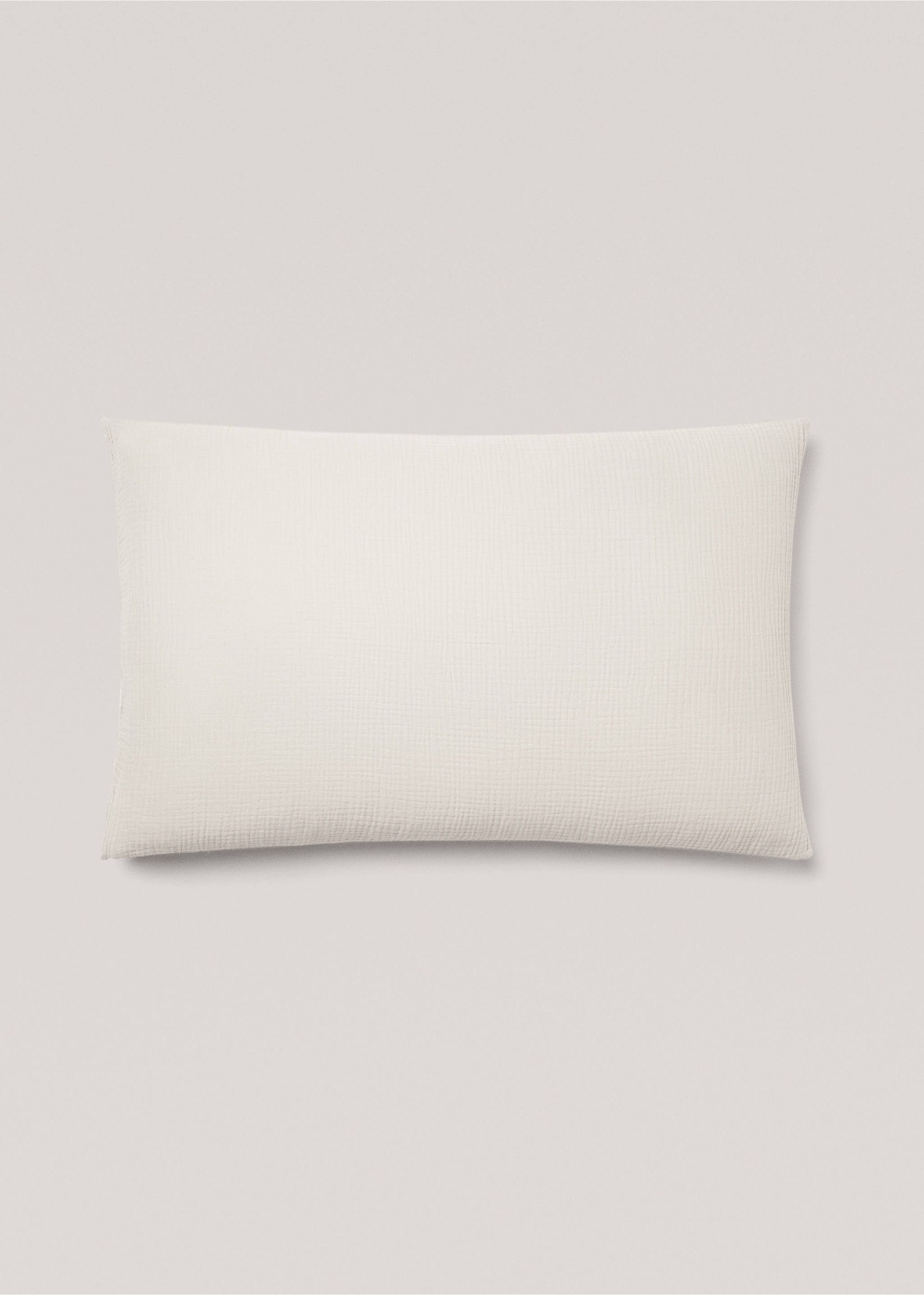 Cotton gauze pillow case 50x75cm (Pack of 2) - Article without model, Light/Pastel Grey. Ref: 67064017-00.