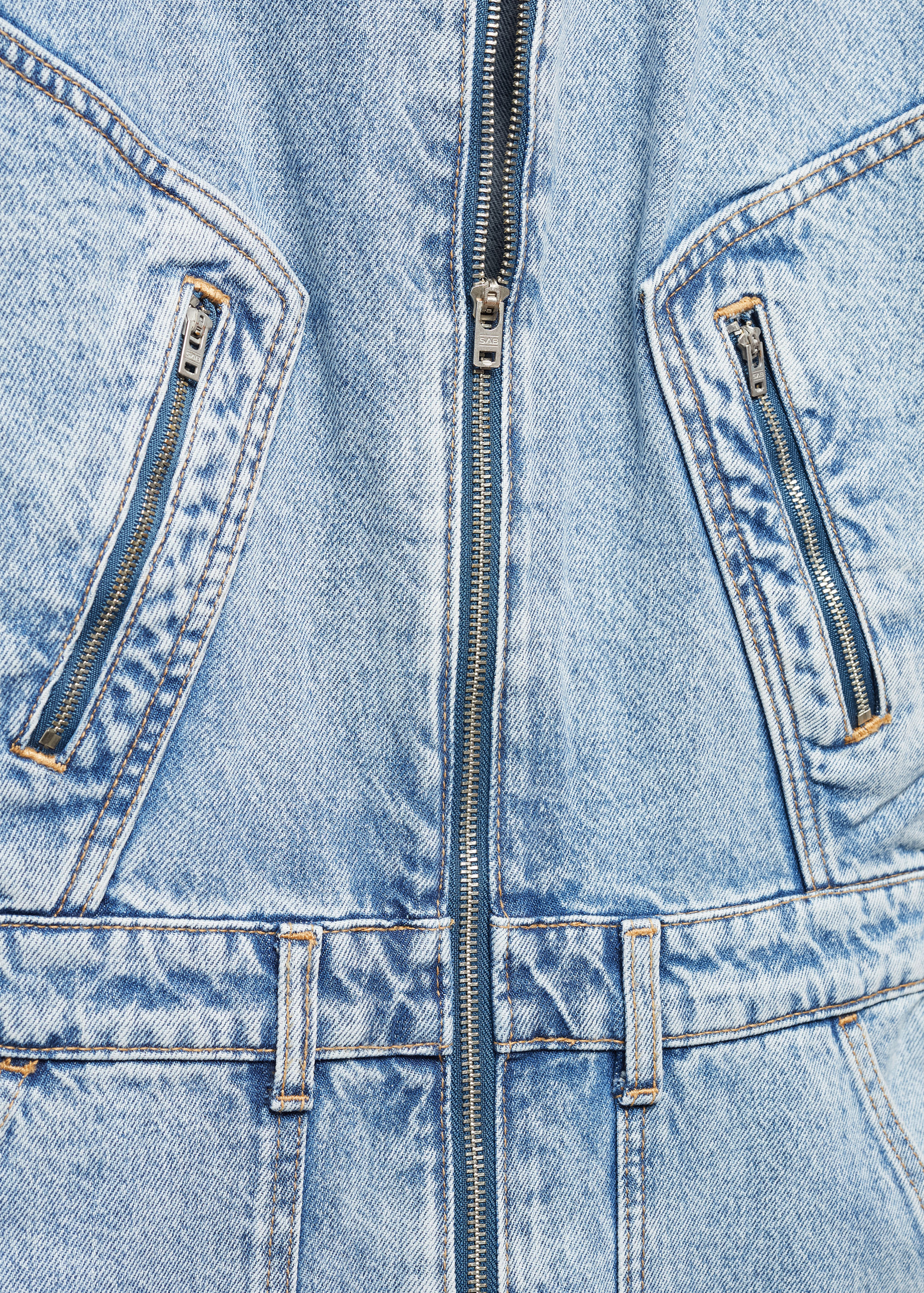 Denim zipper jumpsuit - Details of the article 8