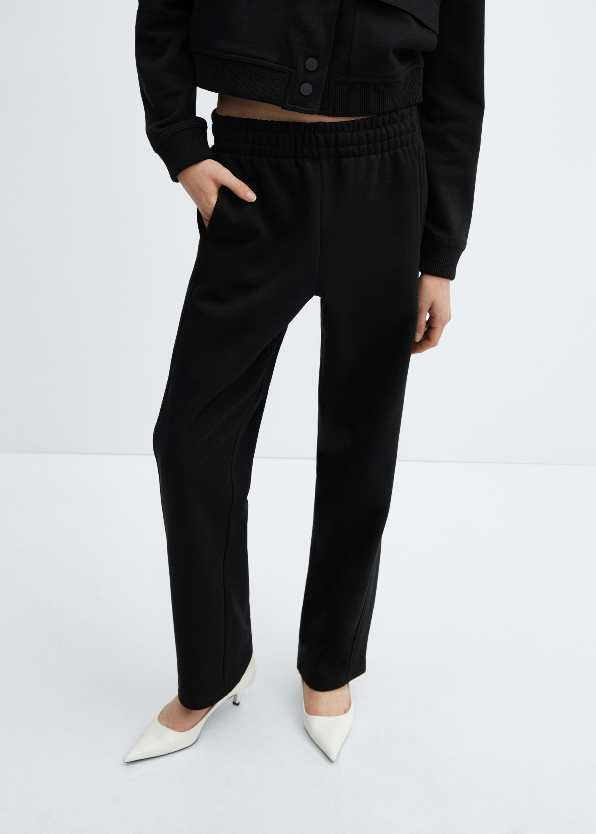Pantalons jogger cotó - Pla mig