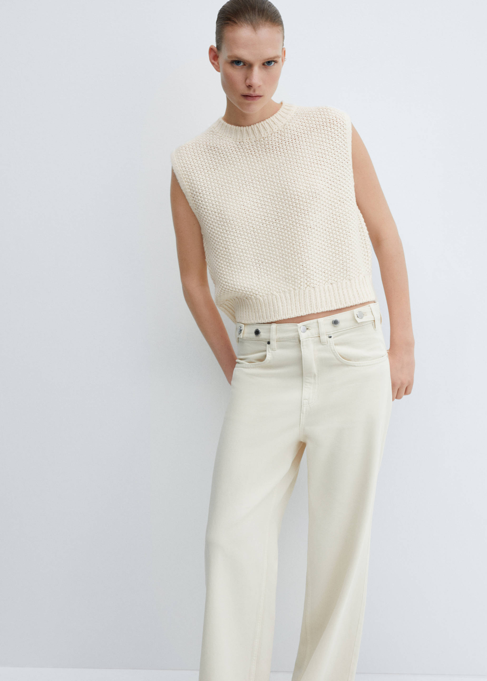 Chunky-knit vest - Medium plane