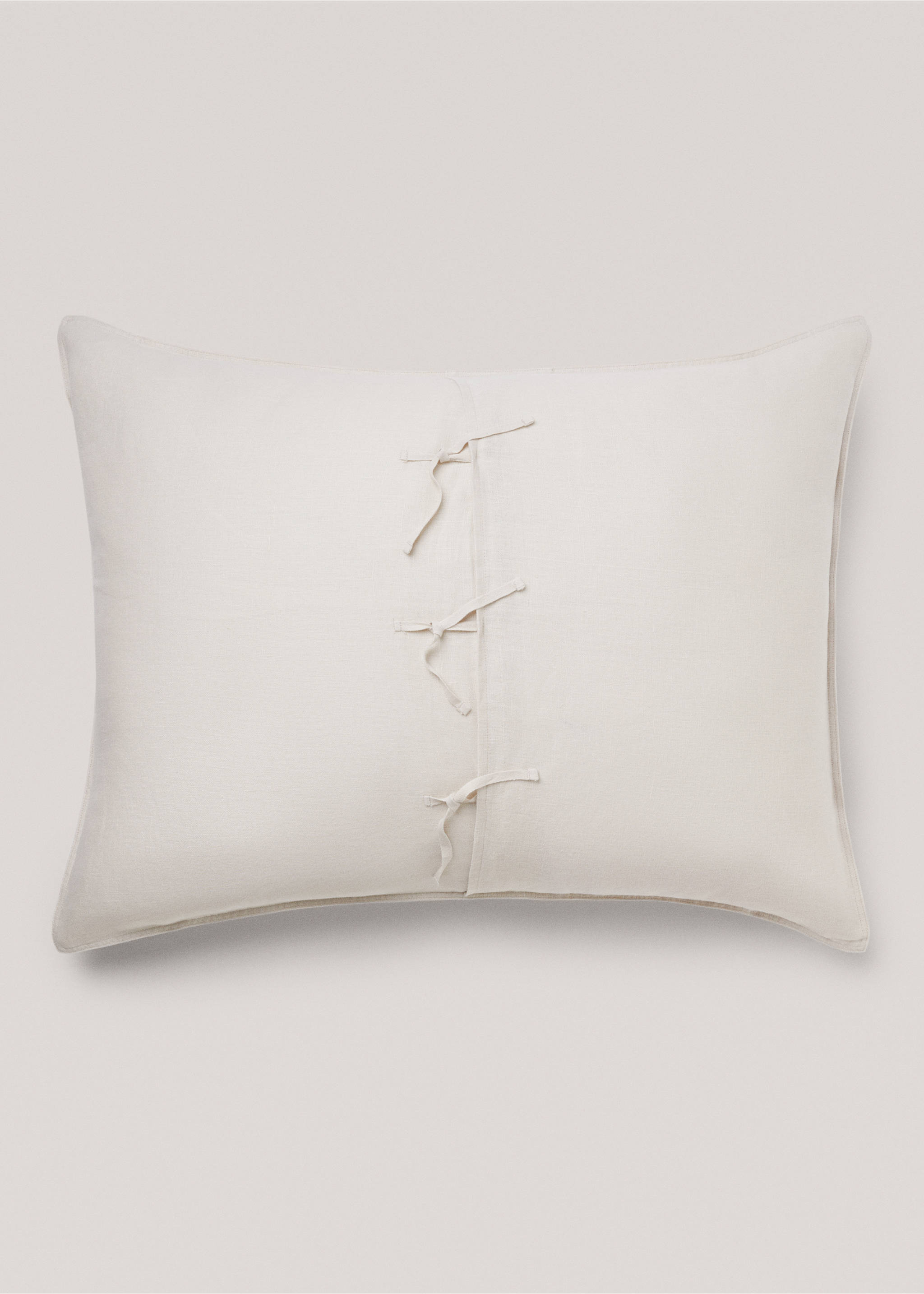 Kissenbezug aus 100 % Leinen 70 x 90 cm - Detail des Artikels 1, Sandfarben. Ref: 67064069-00.