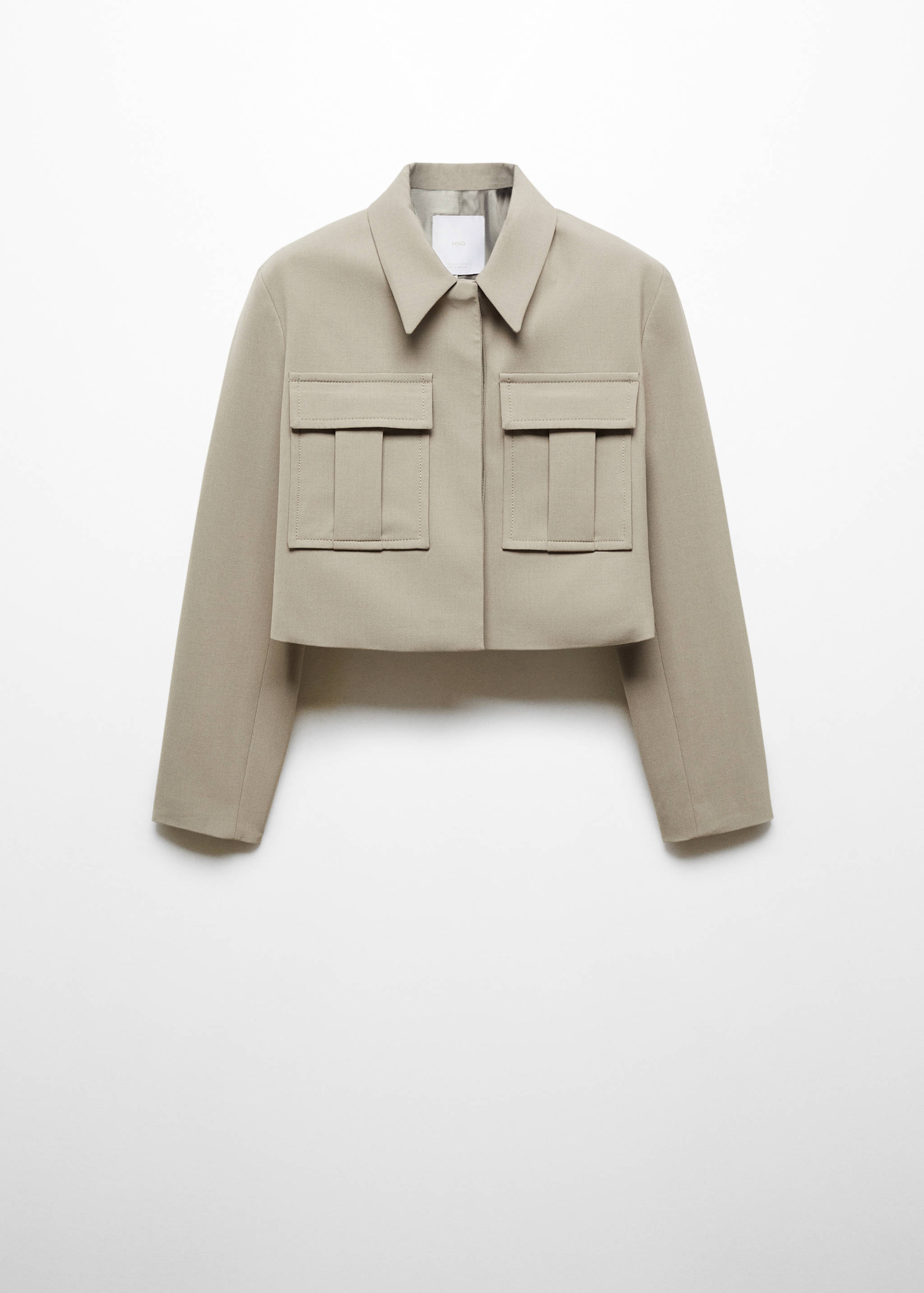 Kabátek crop s kapsami - Zboží bez modelu