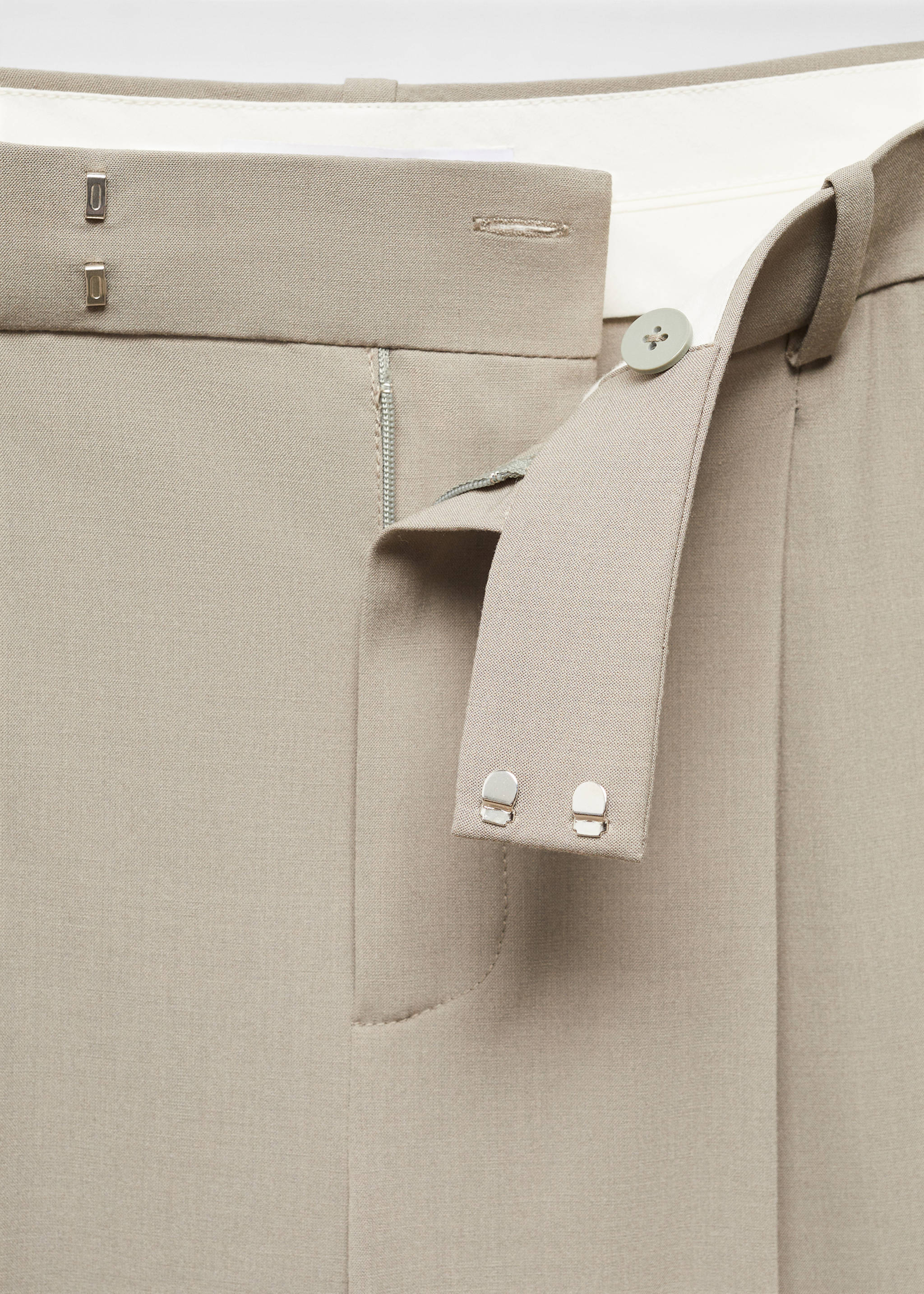 Wide leg pleated trousers - Details of the article 8