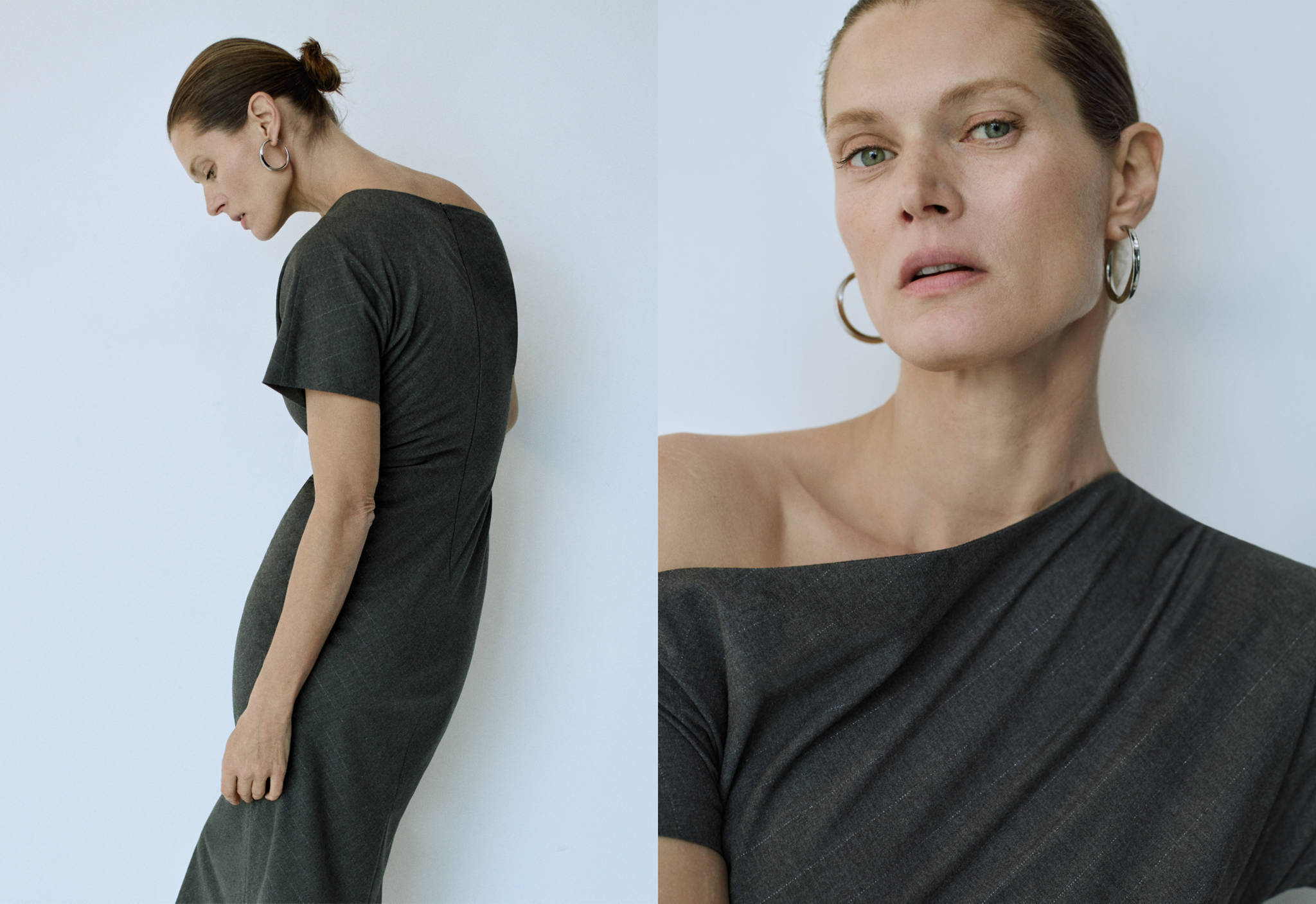 Asymmetrical dress with side slit - Panoramic plane