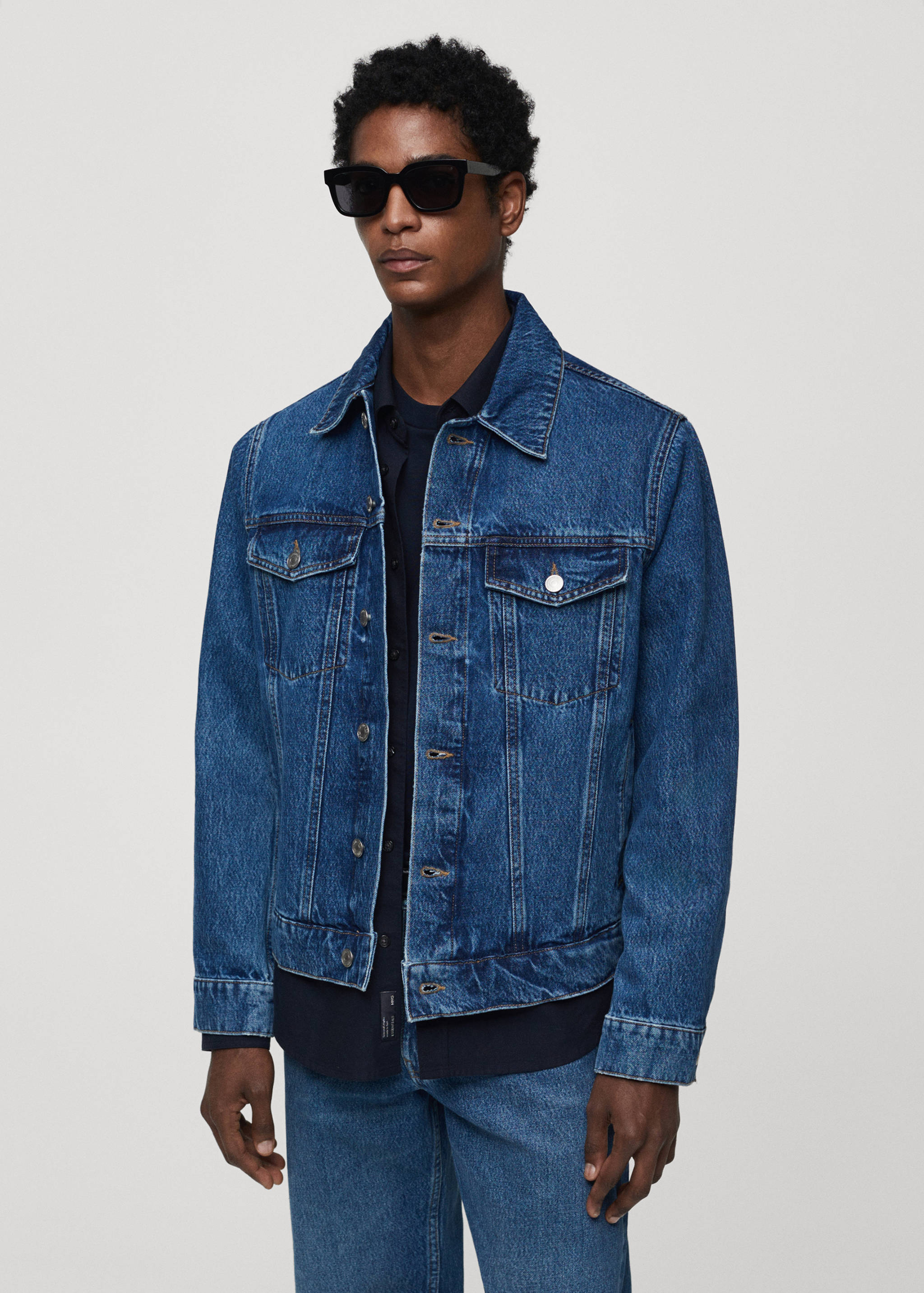 Pocketed denim jacket - Medium plane