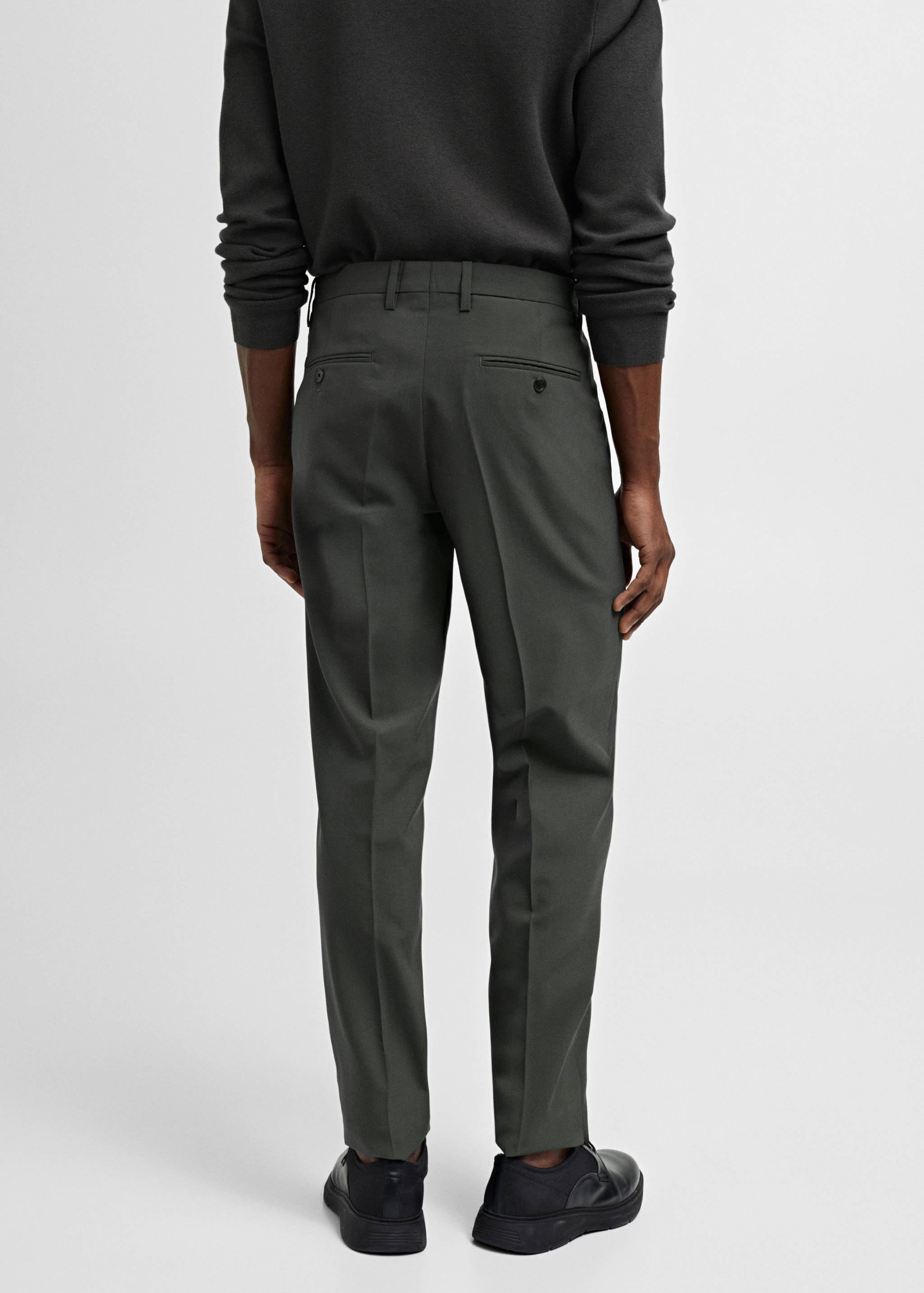 Slim fit wool suit pants - Reverse of the article