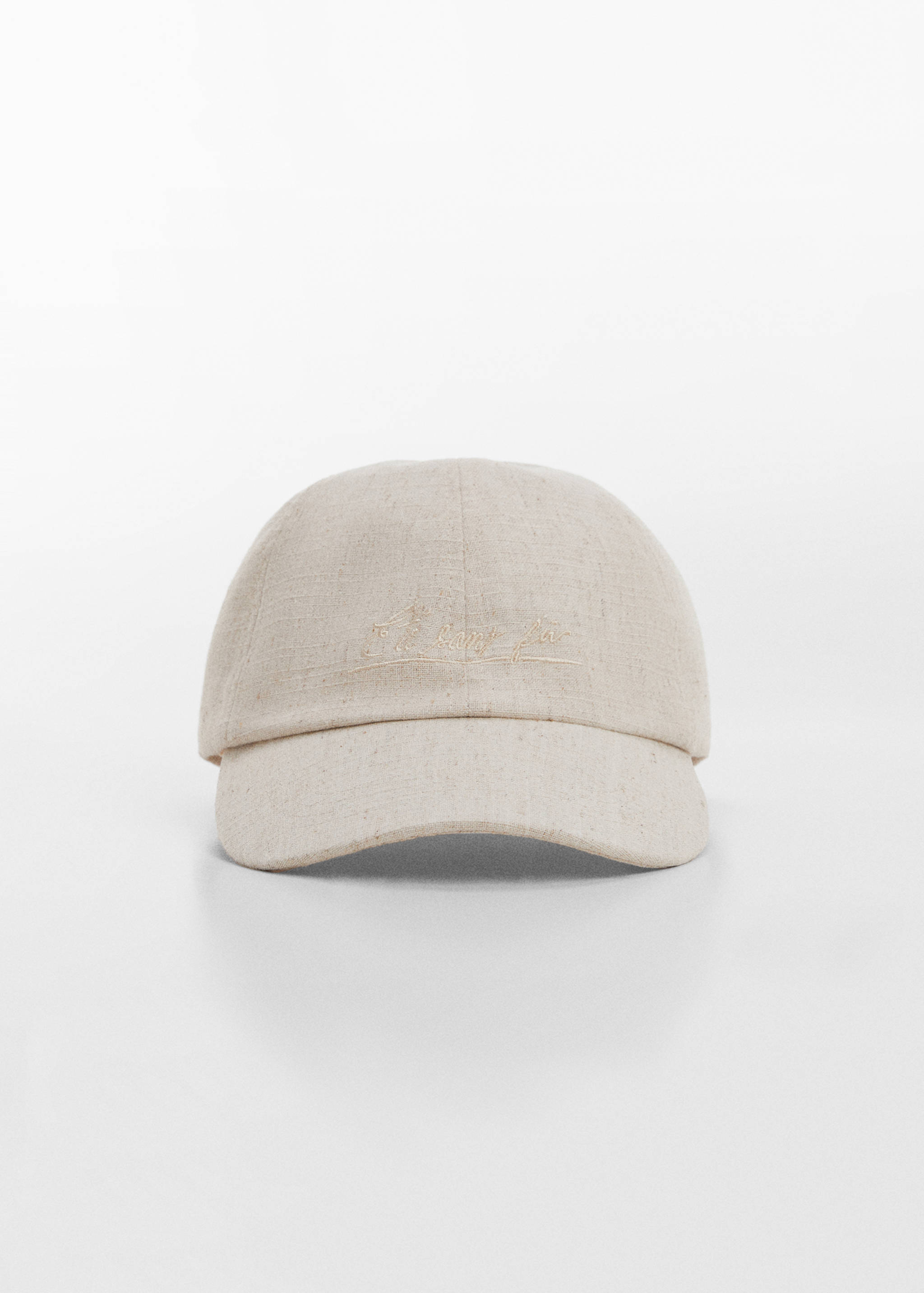 Casquette visière brodée coton - Plan moyen