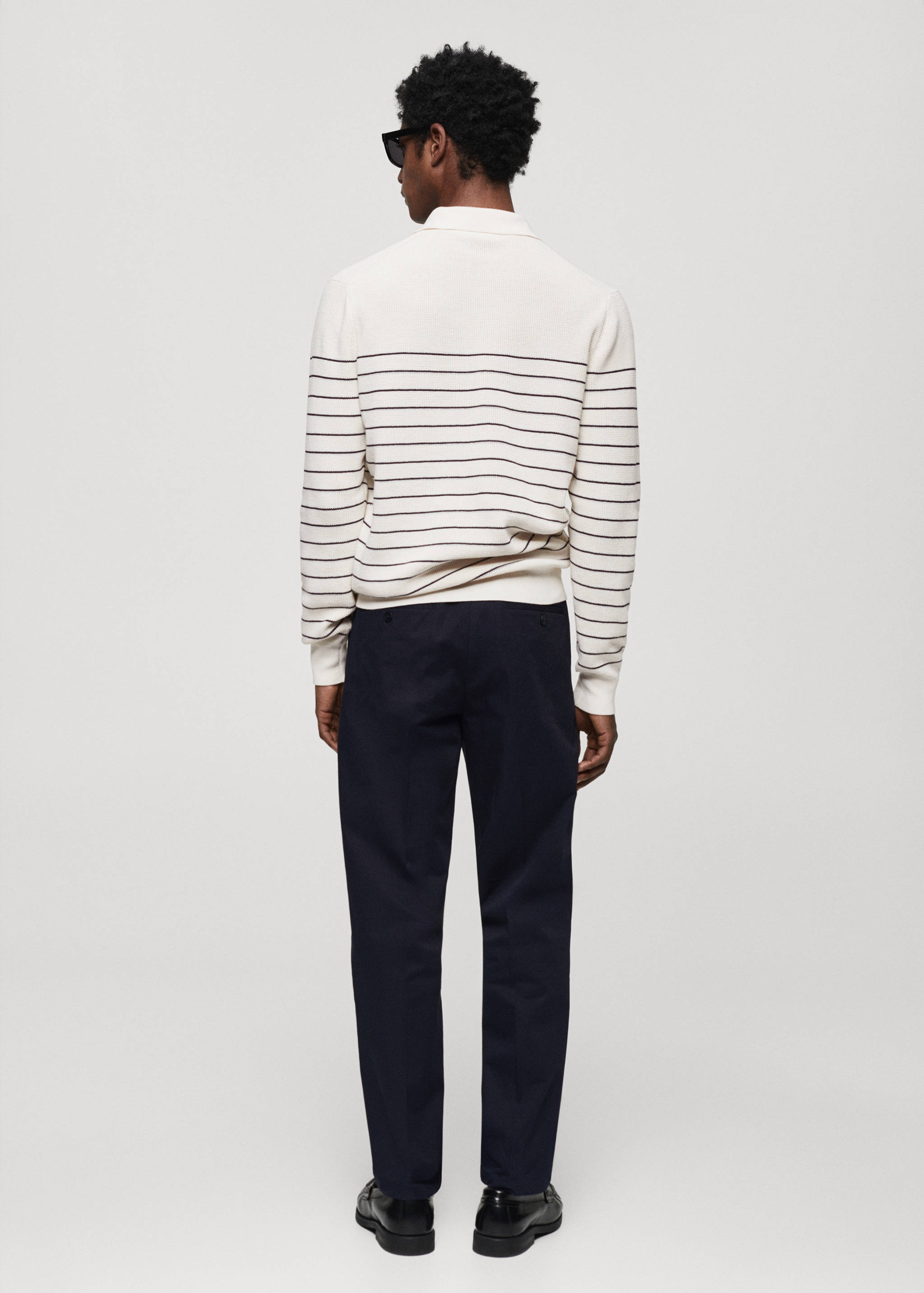 Striped polo-style sweater - Reverse of the article