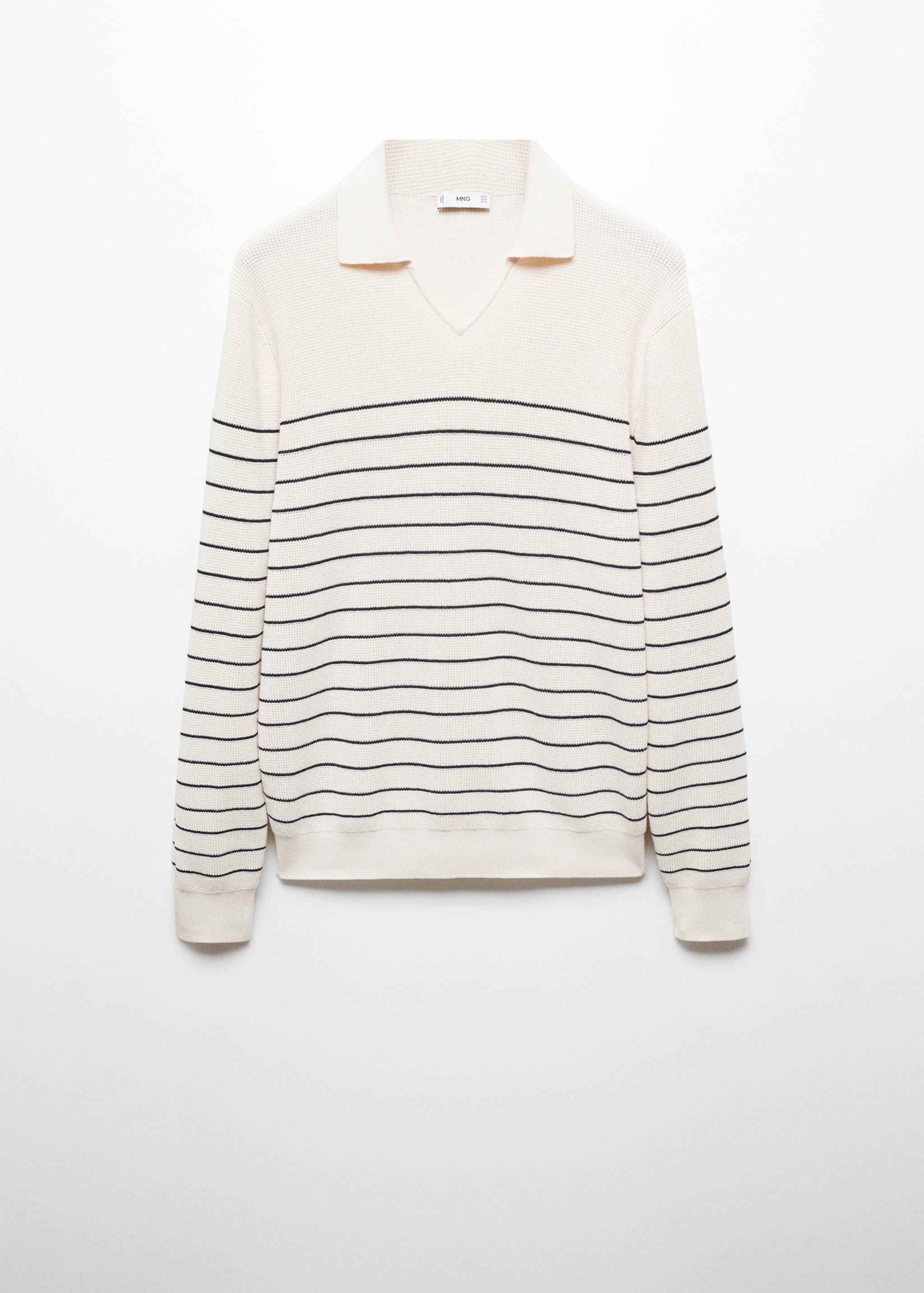 Striped polo-style sweater - Article without model