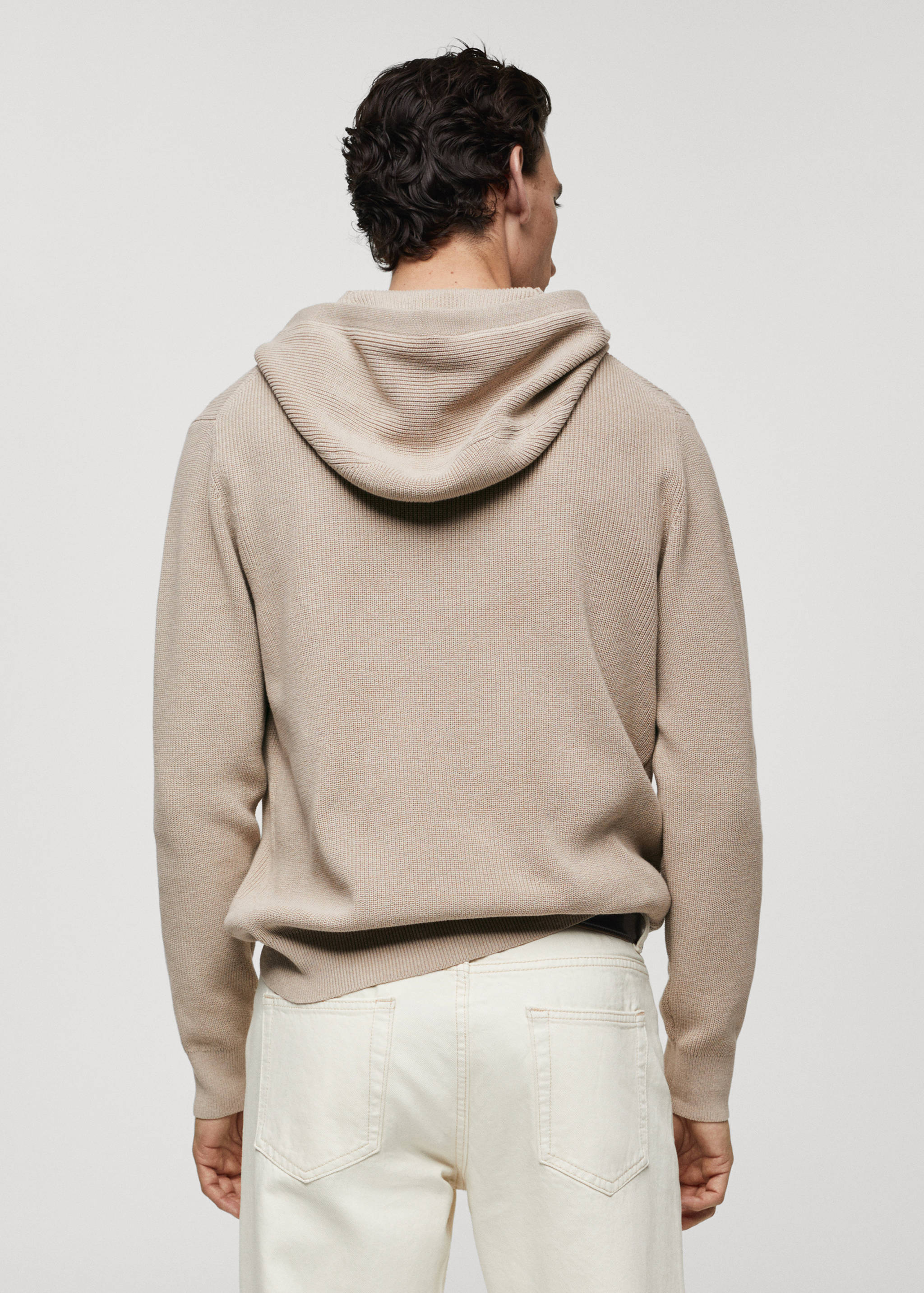 Hooded knit sweatshirt - Reverse of the article
