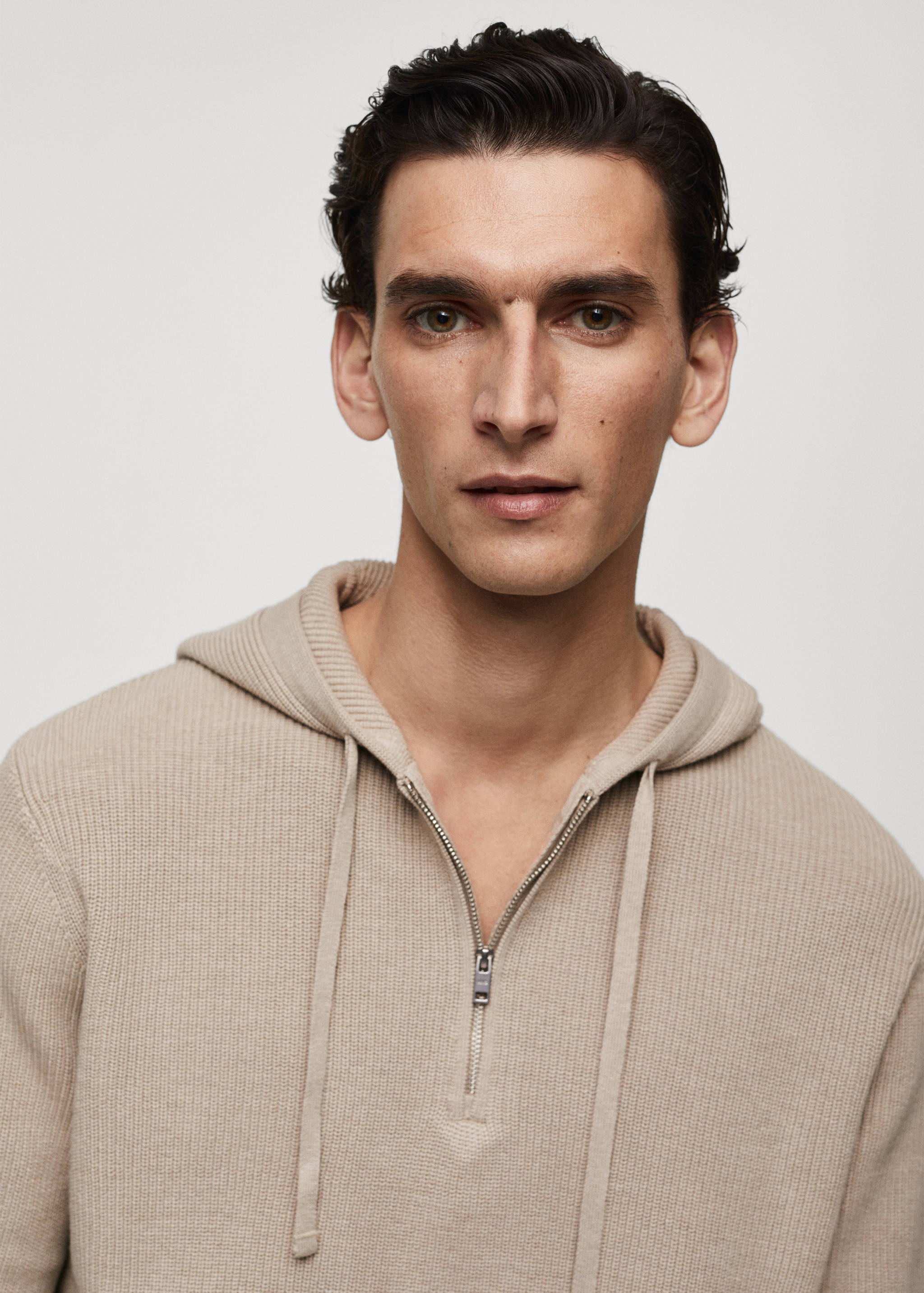 Hooded knit sweatshirt - Details of the article 1