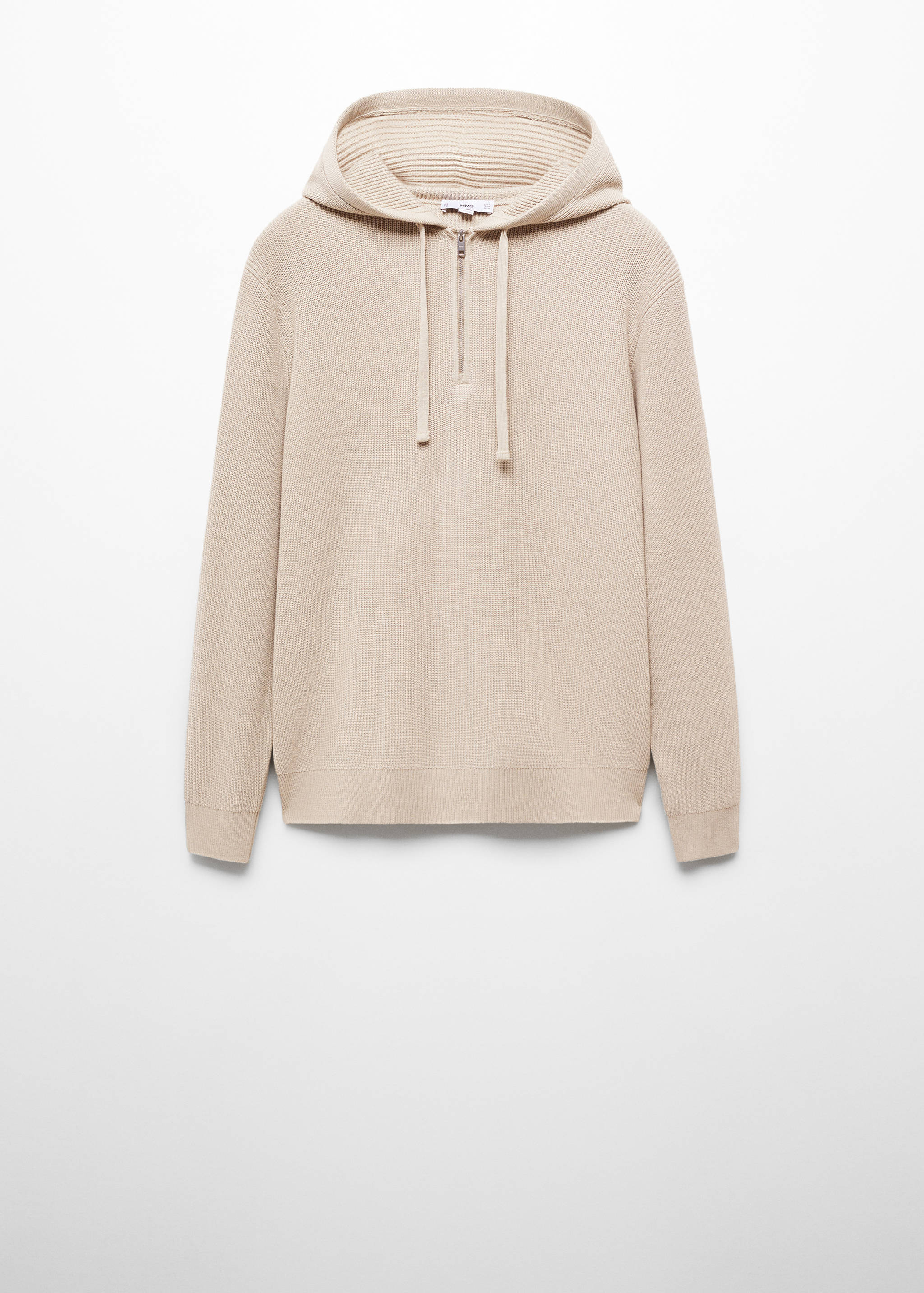 Hooded knit sweatshirt - Article without model
