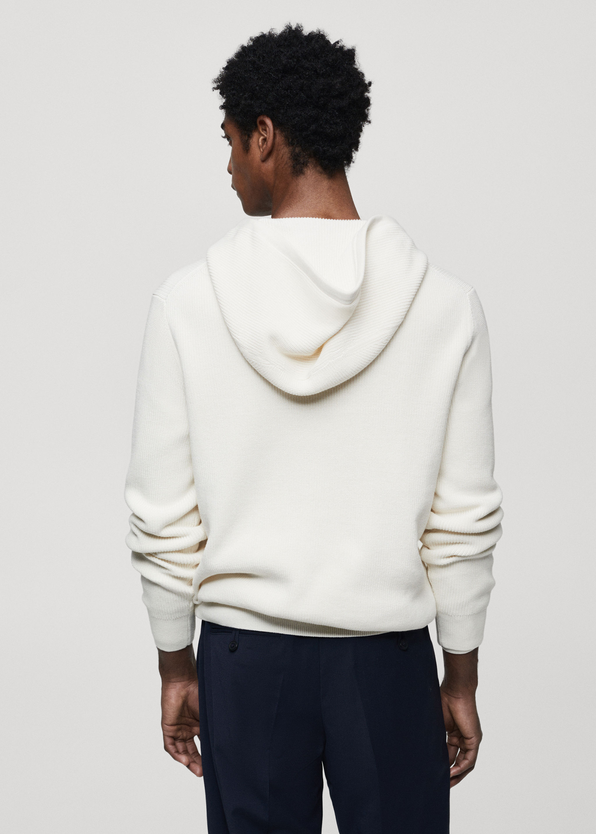 Hooded knit sweatshirt - Reverse of the article