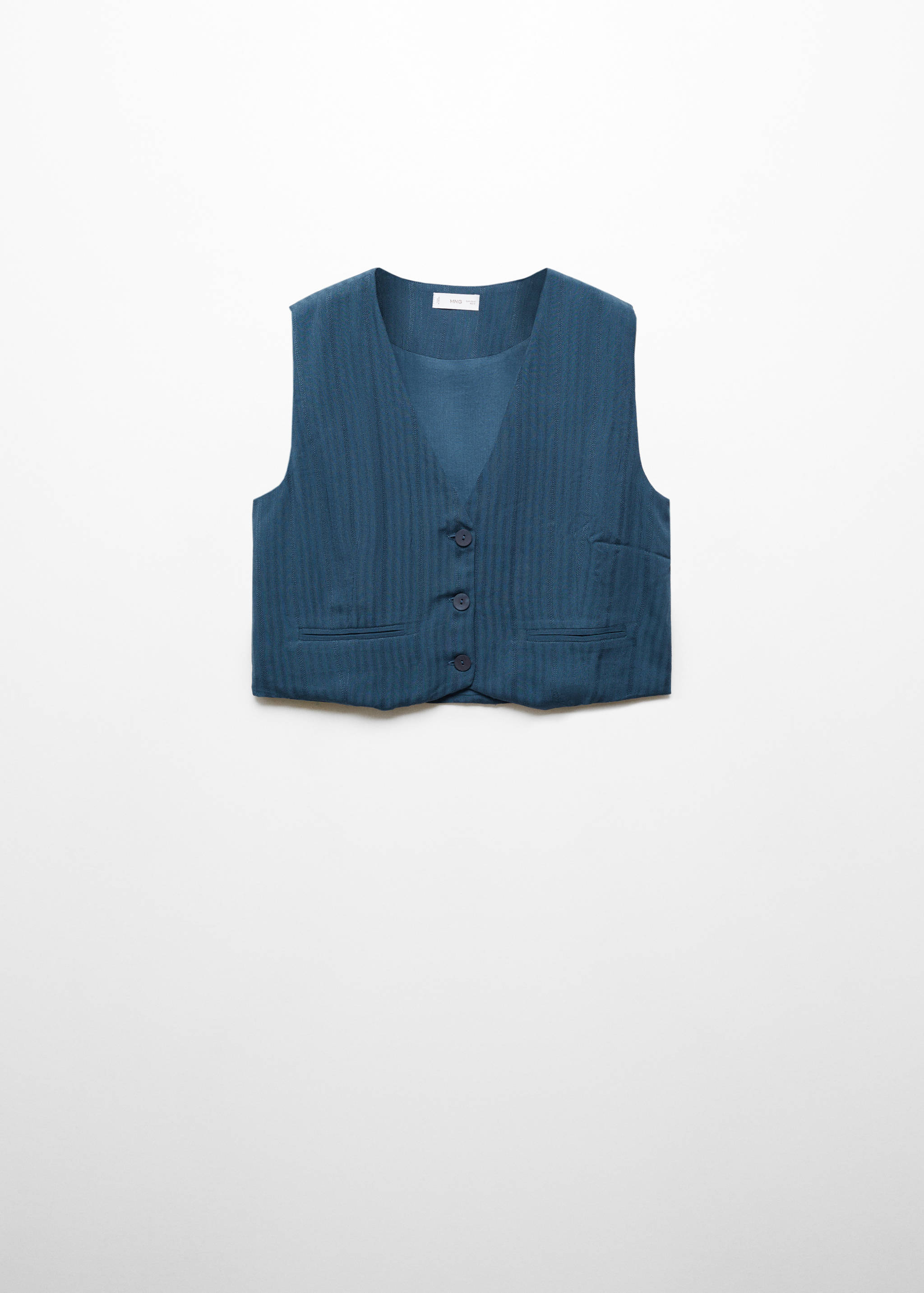 Striped cropped gilet - Article without model