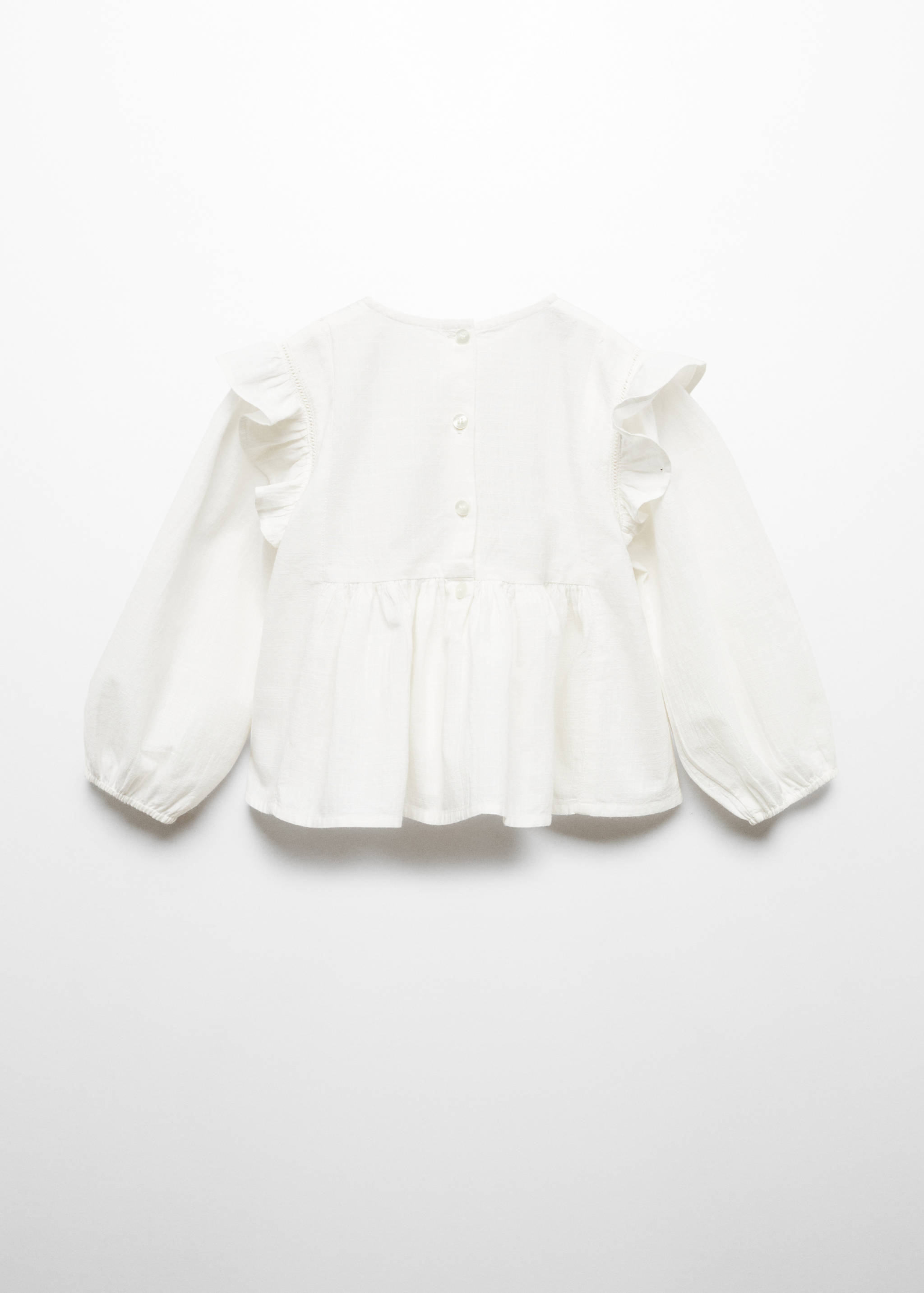 Ruffled cotton blouse - Reverse of the article