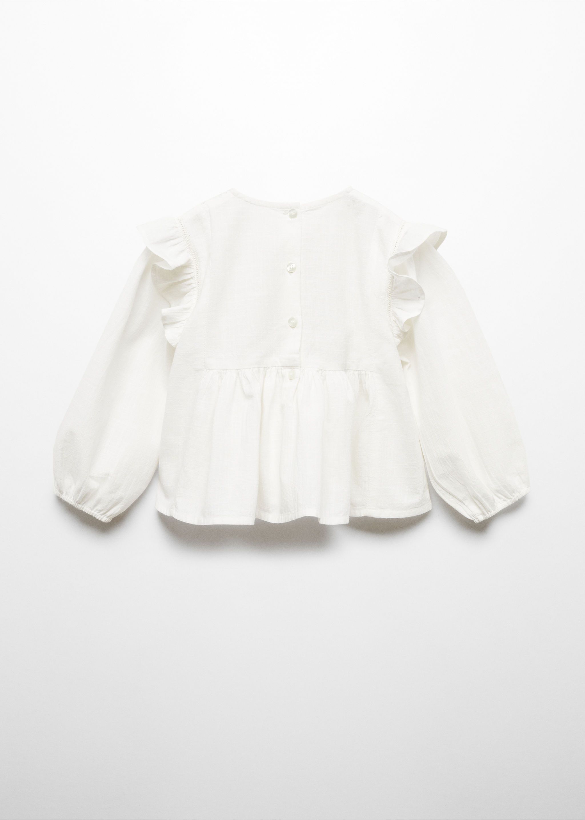 Ruffled cotton blouse - Reverse of the article