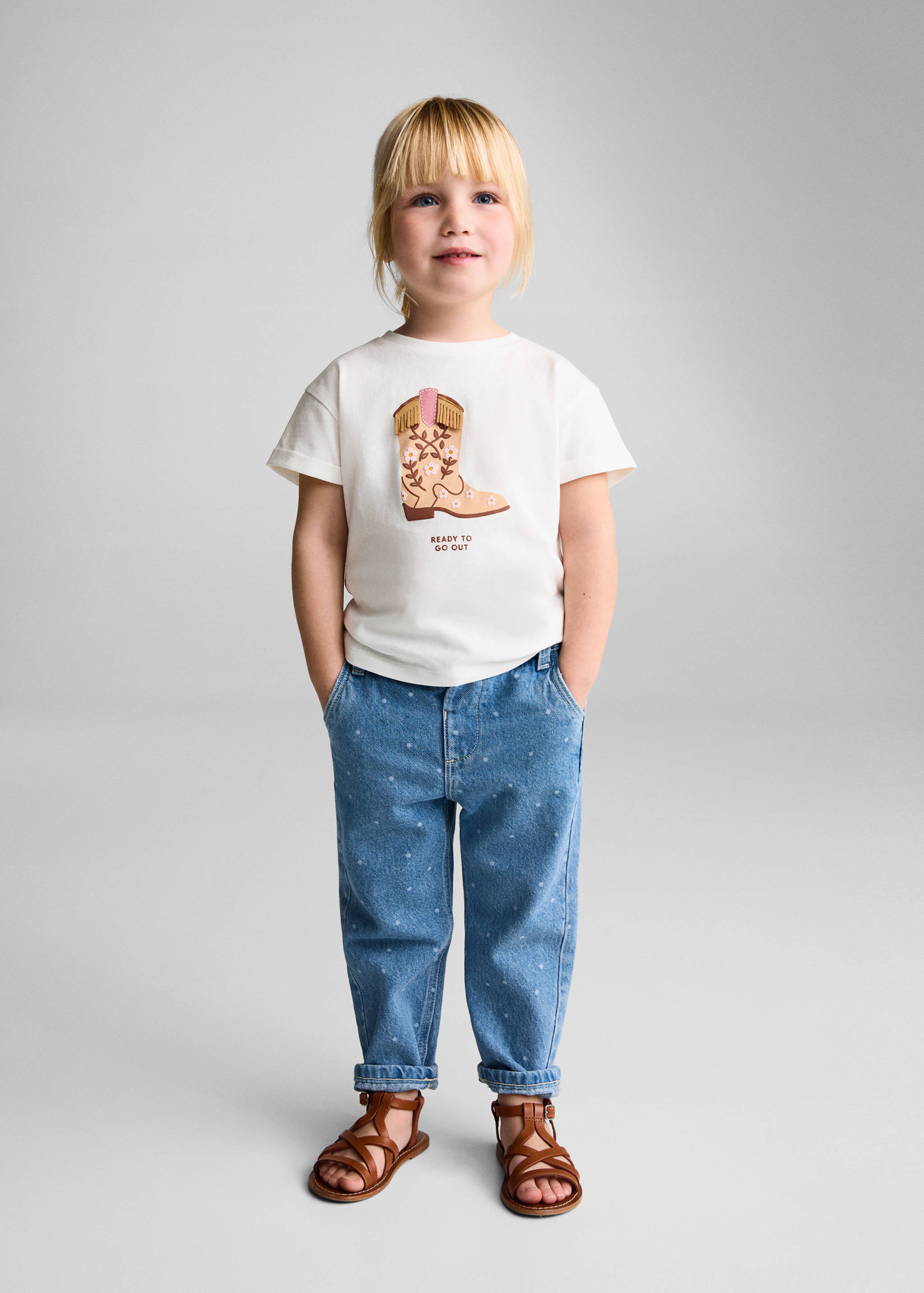 T-shirt imprimé relief - Plan général