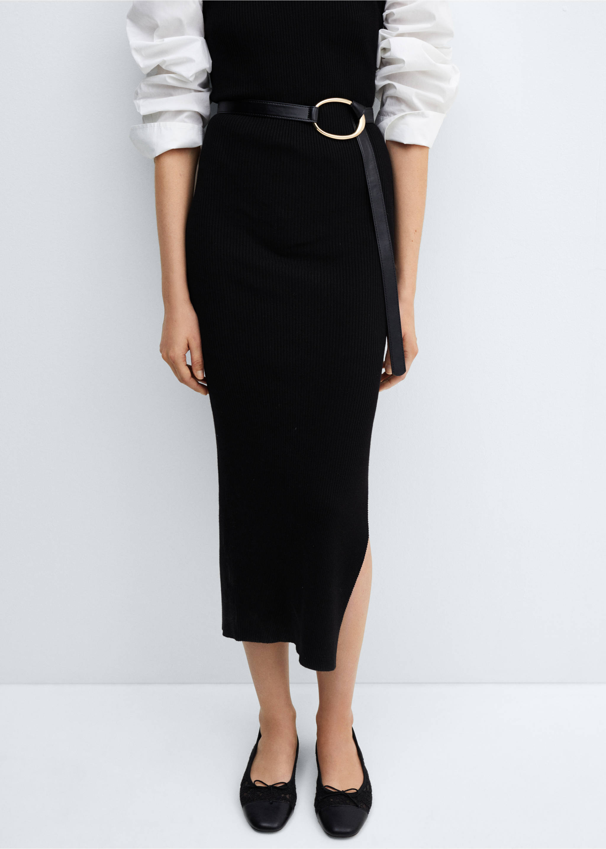 Ballerina mit Seidenschleife - Allgemeine Ansicht, Schwarz. Ref: 67064478-00.