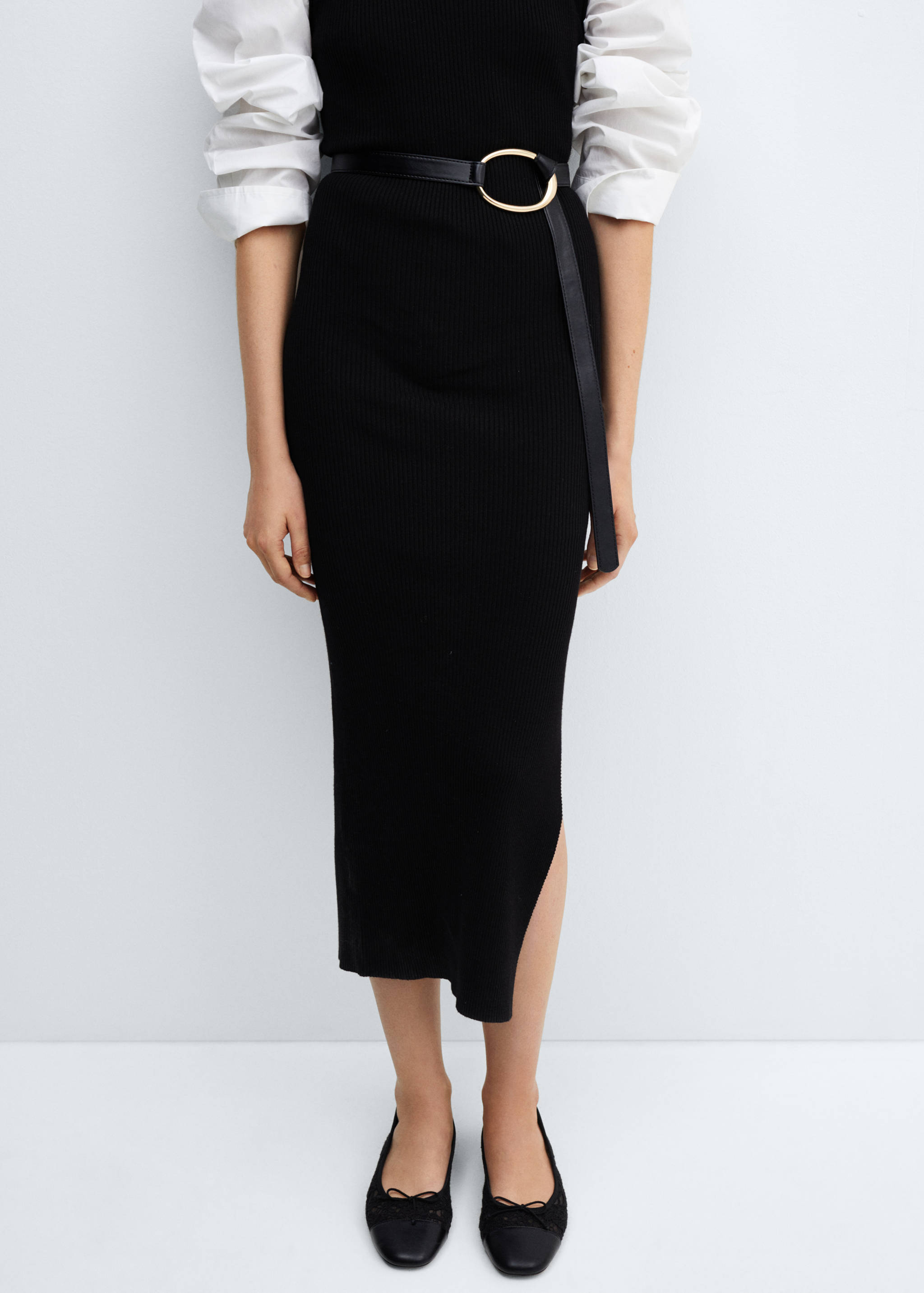 Lace ballet flats with bow - General plane