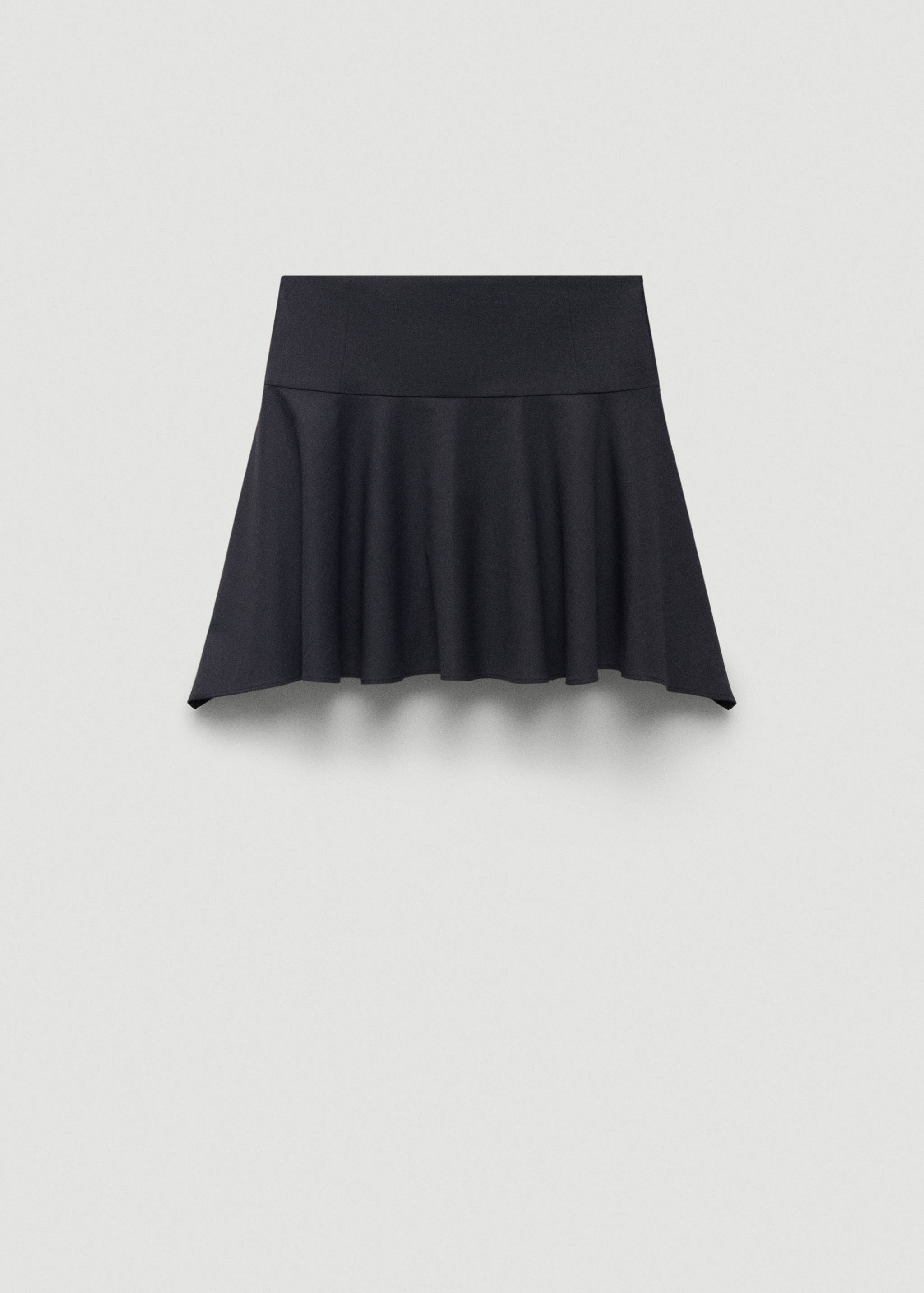 Wool mini-skirt with asymmetrical hem - Article without model