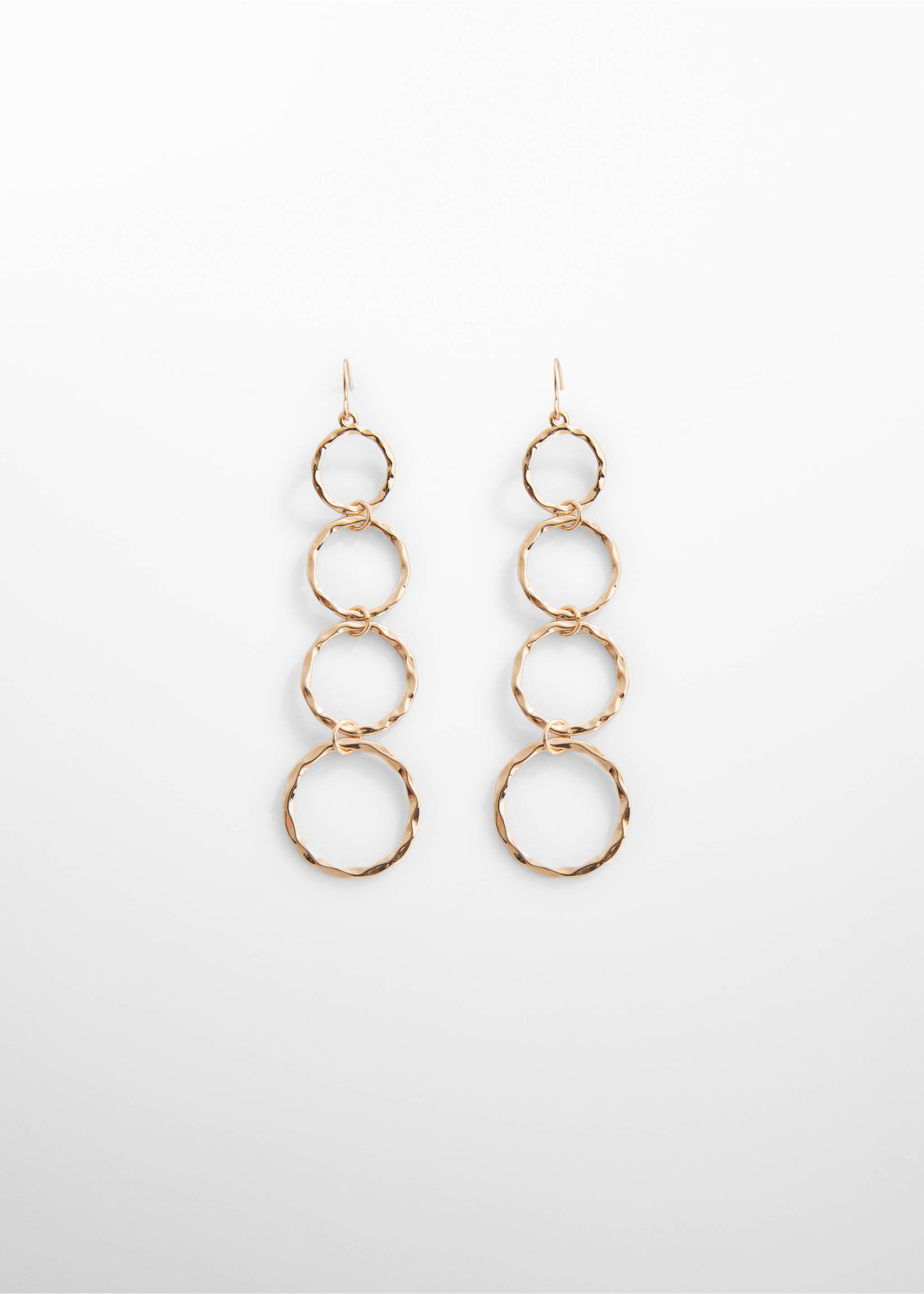 Long circle earrings - Article without model, Gold. Ref: 67064774-00.