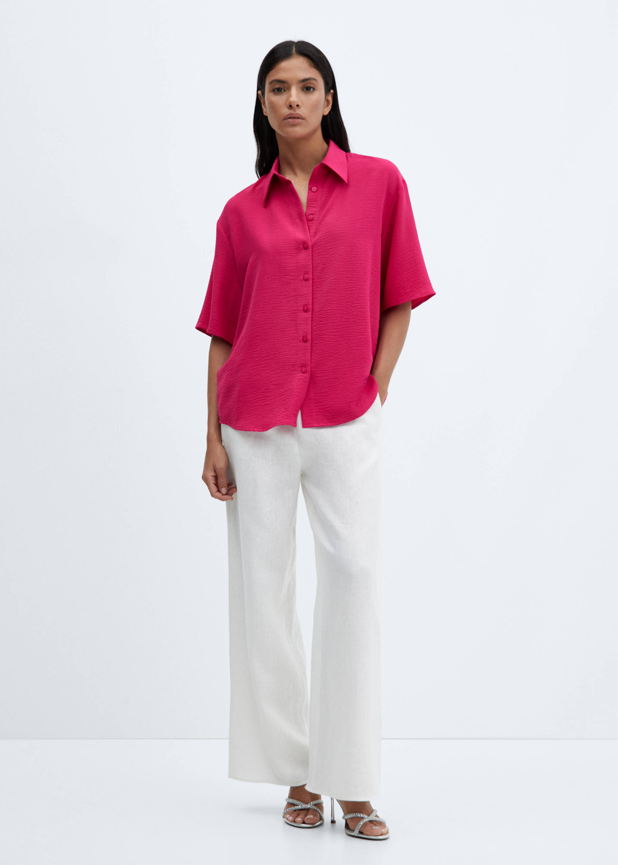 Short-sleeve button-down shirt - Details of the article 1