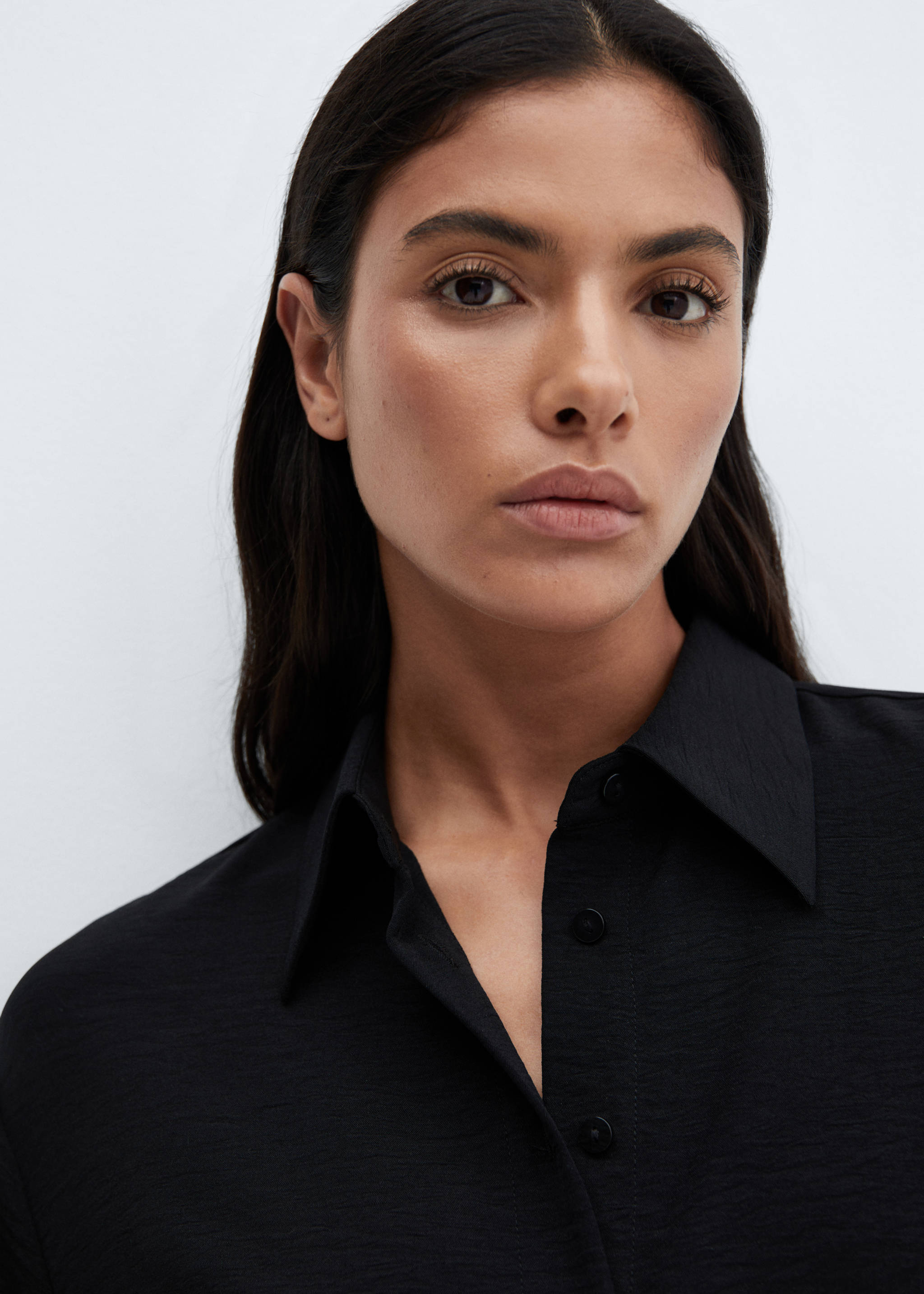 Short-sleeve button-down shirt - Details of the article 1